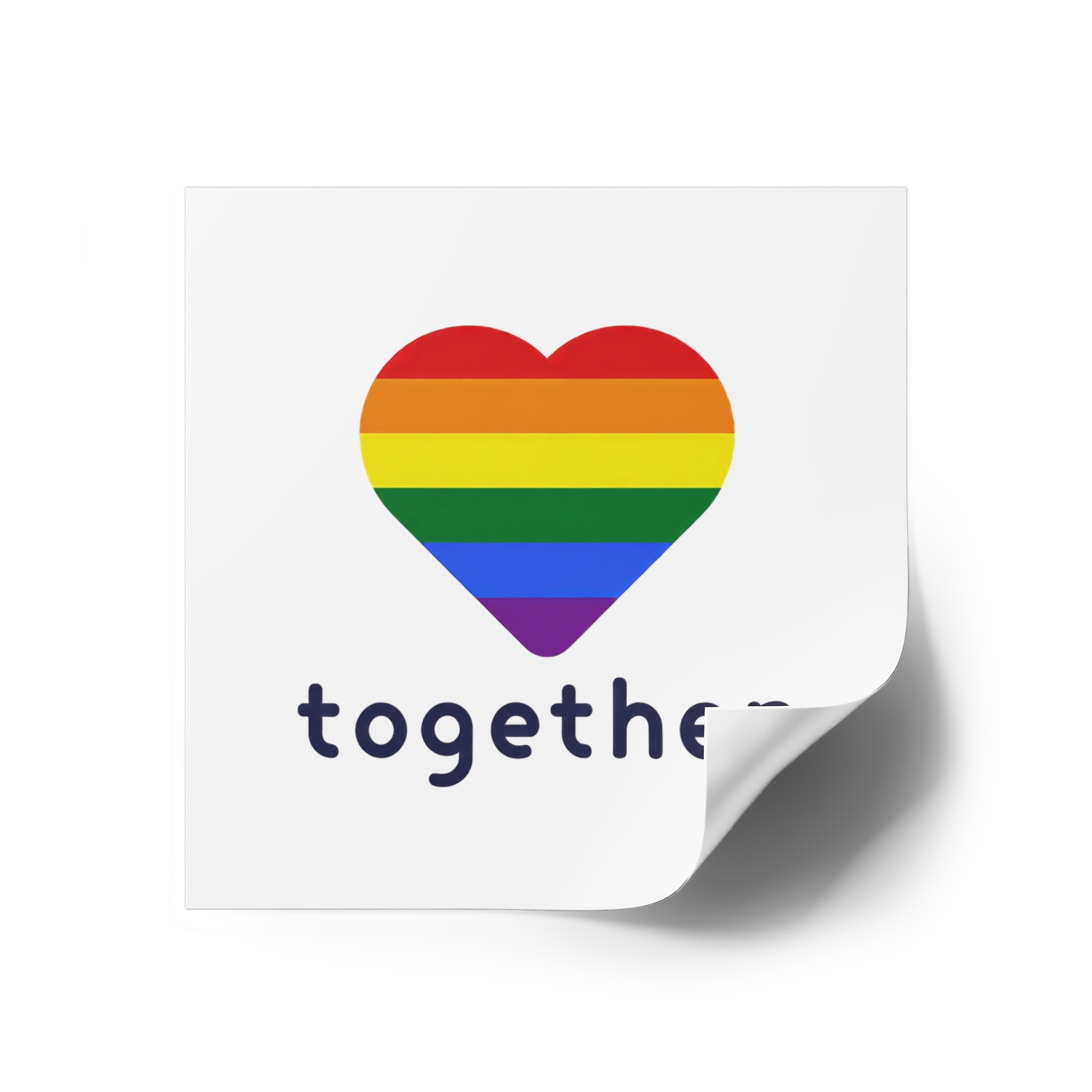 Lgbt Flag With Textlgbt Flag With Text Laminate Stickers Square - Image 18