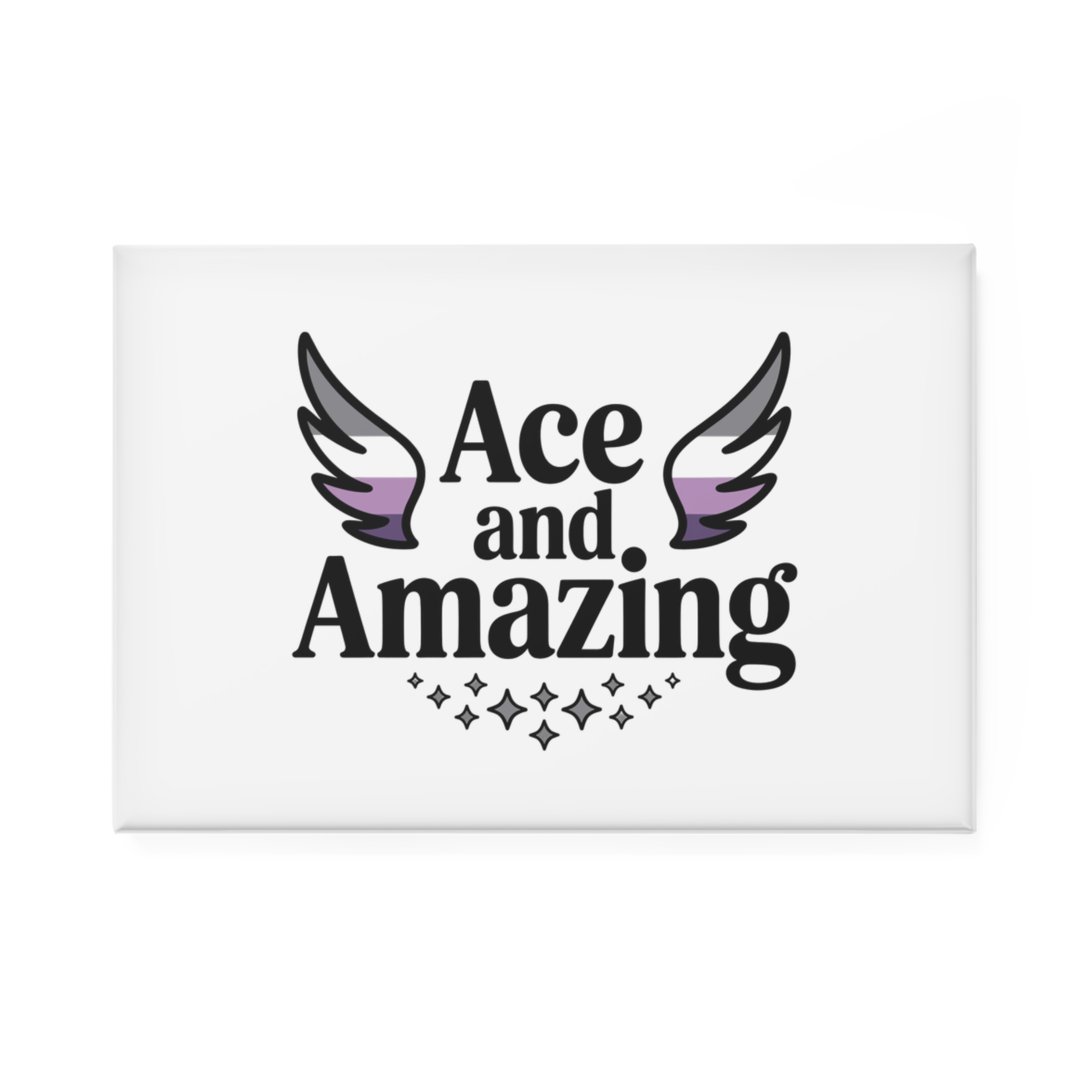 Ace Amazing T Shirt Design Isolated White Background 2 Button Magnet Rectangle 1 And 10 Pcs - Image 5