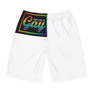 Pride Gay Rainbow Typography Vector Premium T Shirt(3) Mens Board Shorts Aop