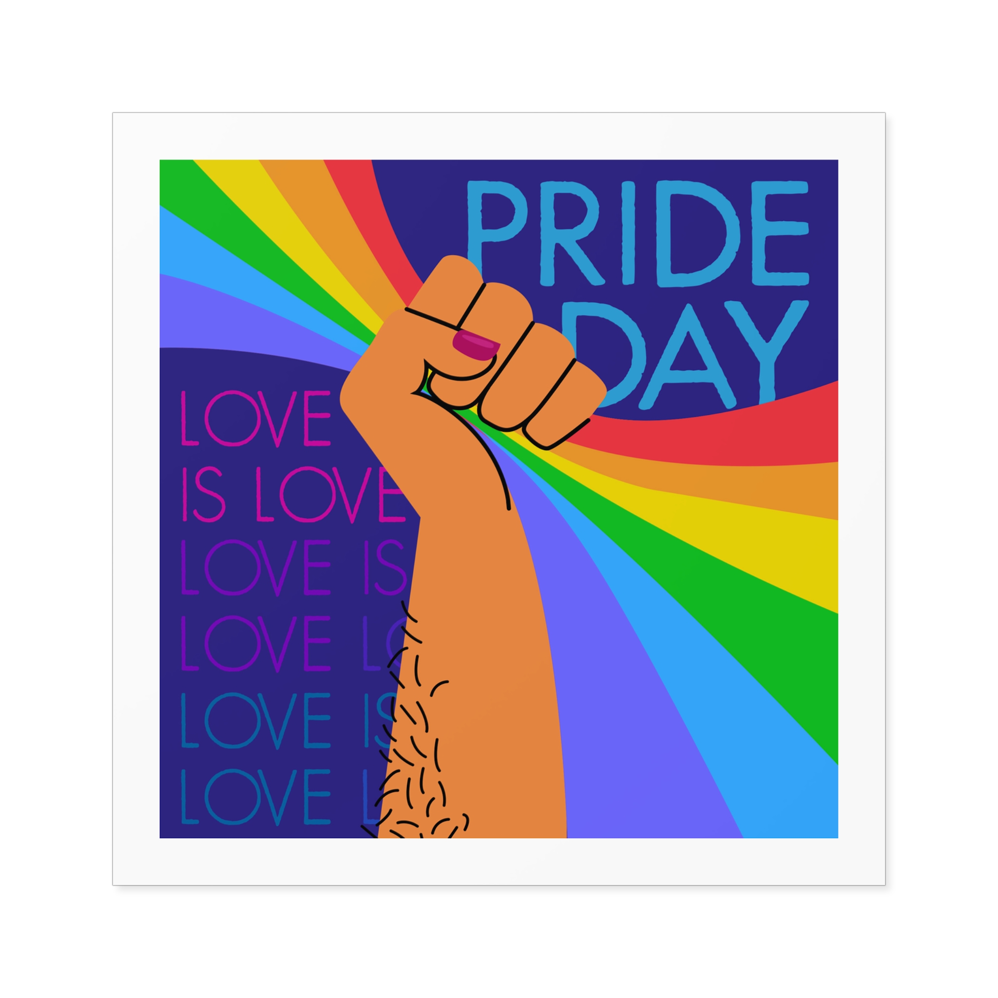 Pride Day Concept(1) Laminate Stickers Square - Image 33