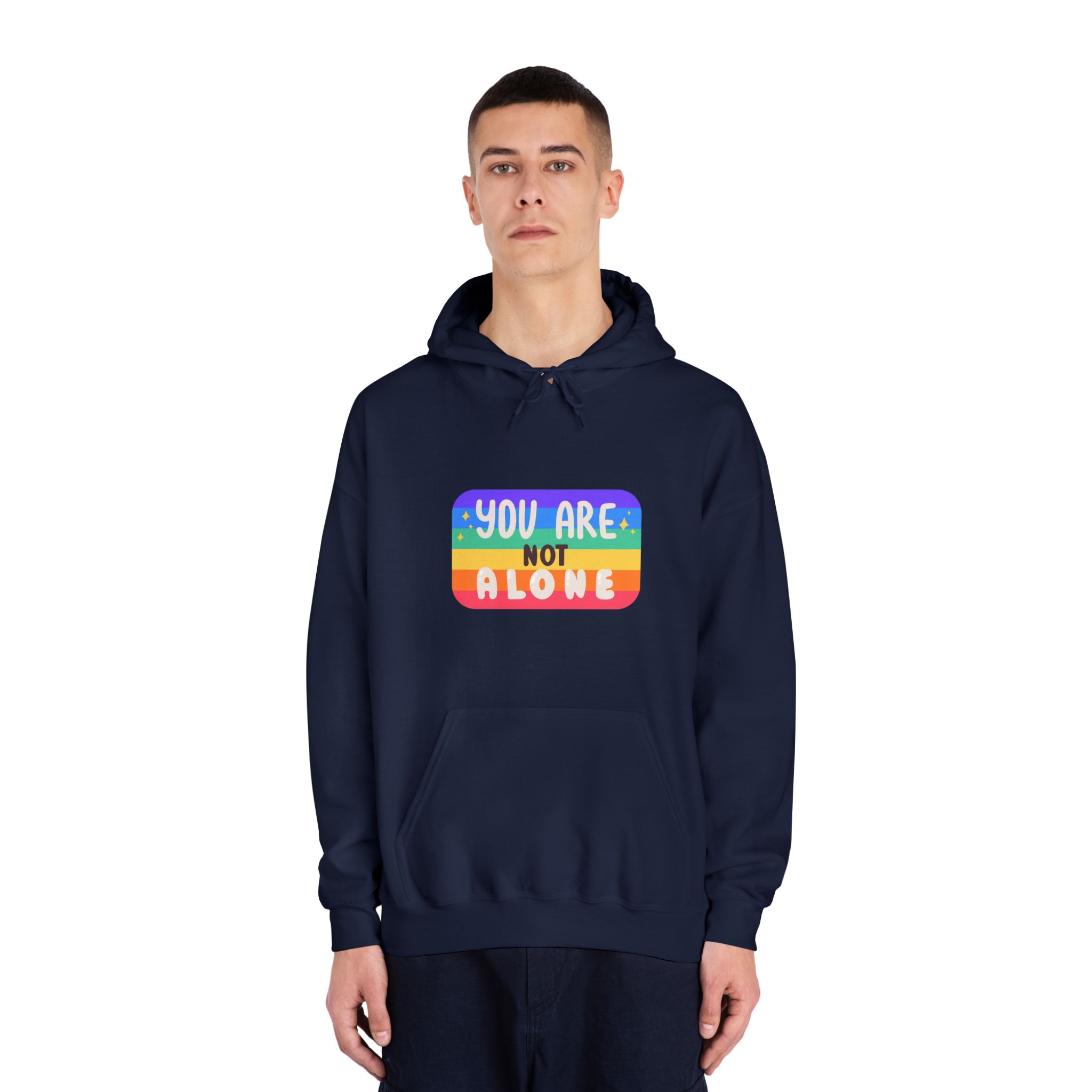 Lgbt Sticker Pack White Background Lgbtq Set Symbol Lgbt Pride Community Rainbow Elements Vector Hand Draw Illustration Hand Drawn Lettering(4) Unisex Dryblend Hooded Sweatshirt - Image 31