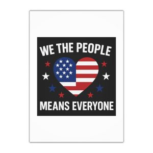 Womens We People Means Everyone American Flag Equal Rights Gift Vneck Gift Wrapping Paper Sheets 1pc