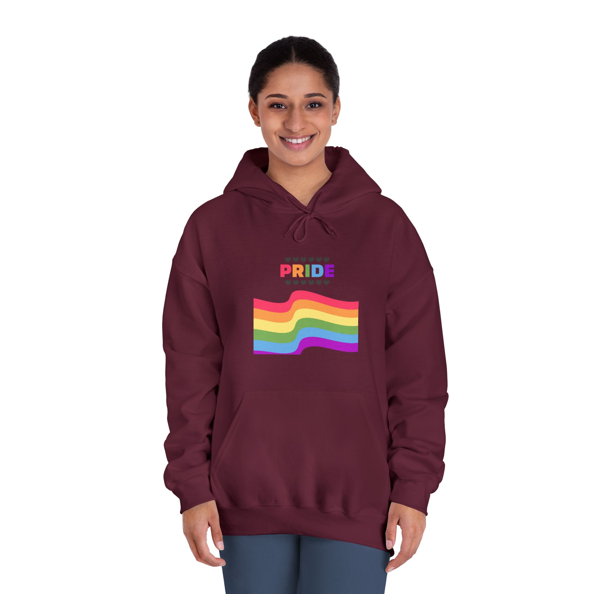 Pride Background With Flag Lgbtq Pride Unisex Dryblend Hooded Sweatshirt - Image 20