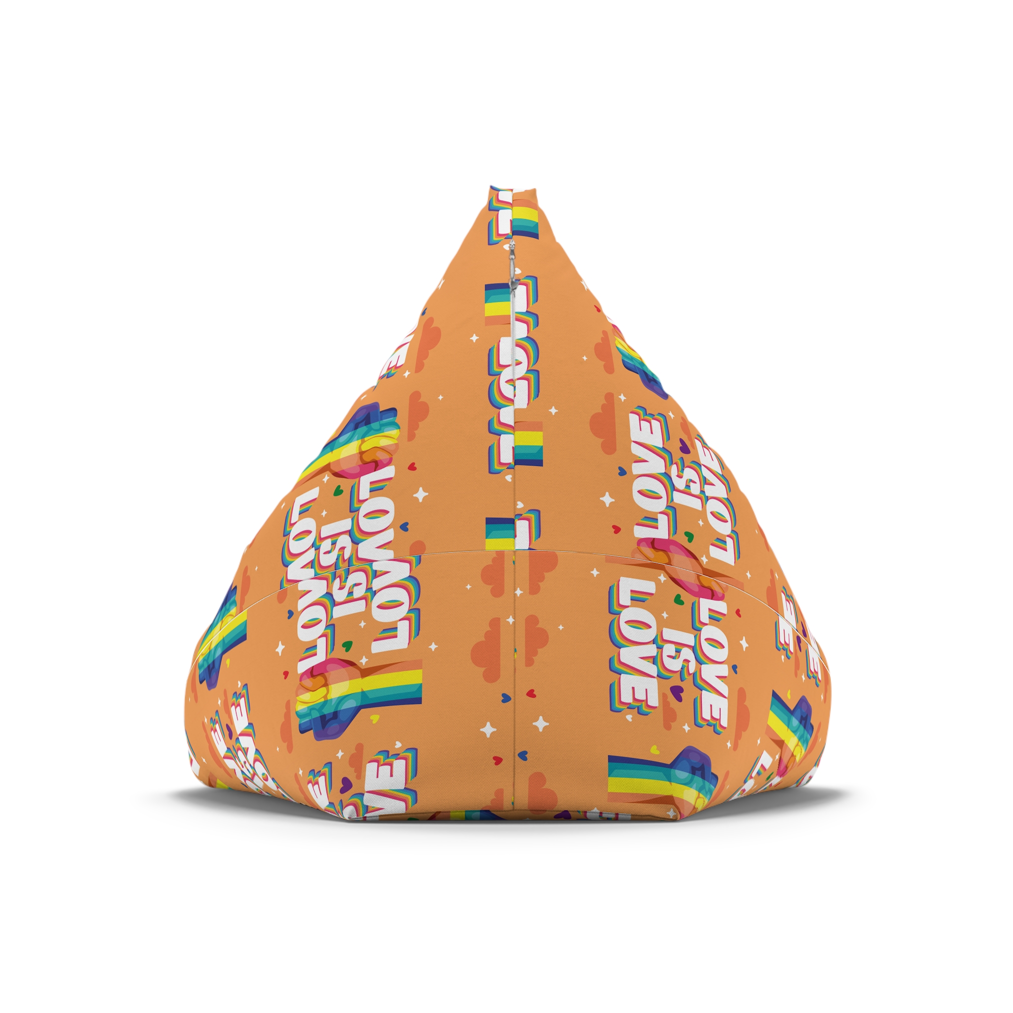 Love Is Love Lettering With Fist Bean Bag Chair Cover - Image 6
