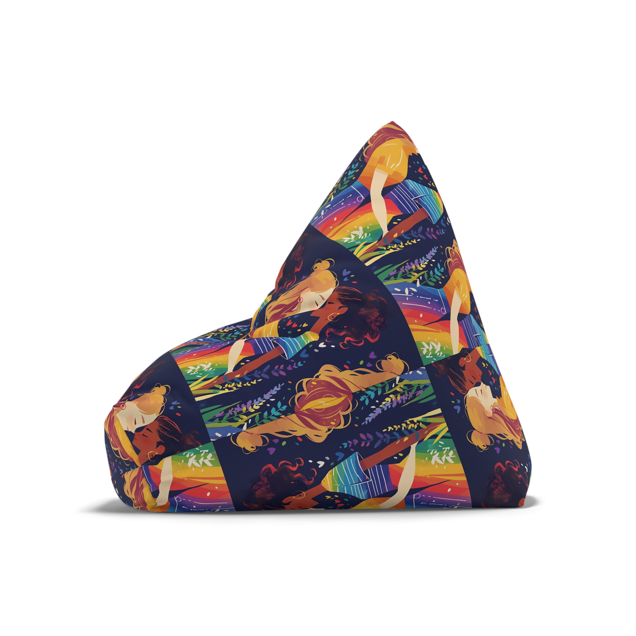 Lesbian Pride Design 4C2A5F Bean Bag Chair Cover - Image 8