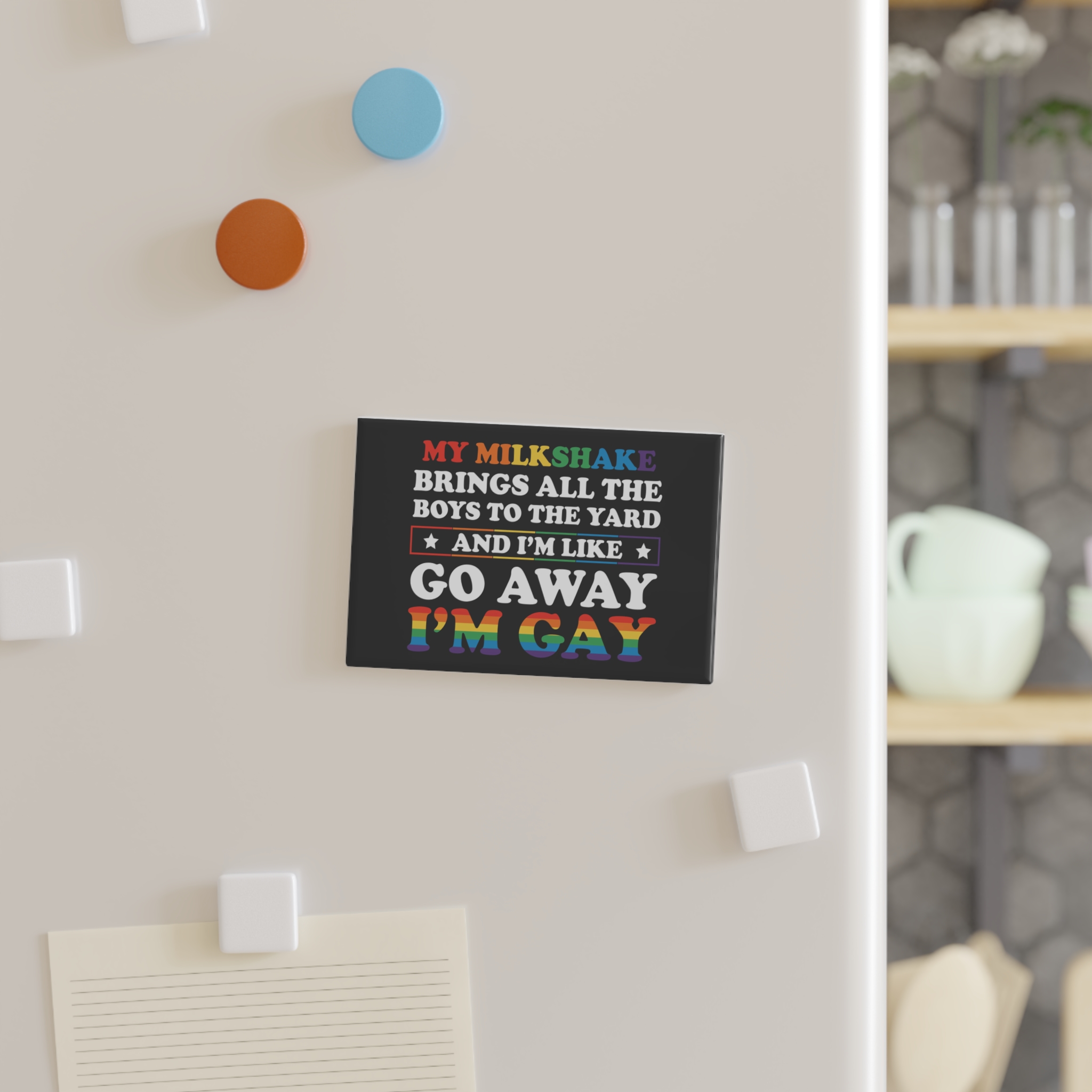 Pride Gay Lgbt Rainbow Tshirt Design(2) Button Magnet Rectangle 1 And 10 Pcs - Image 7