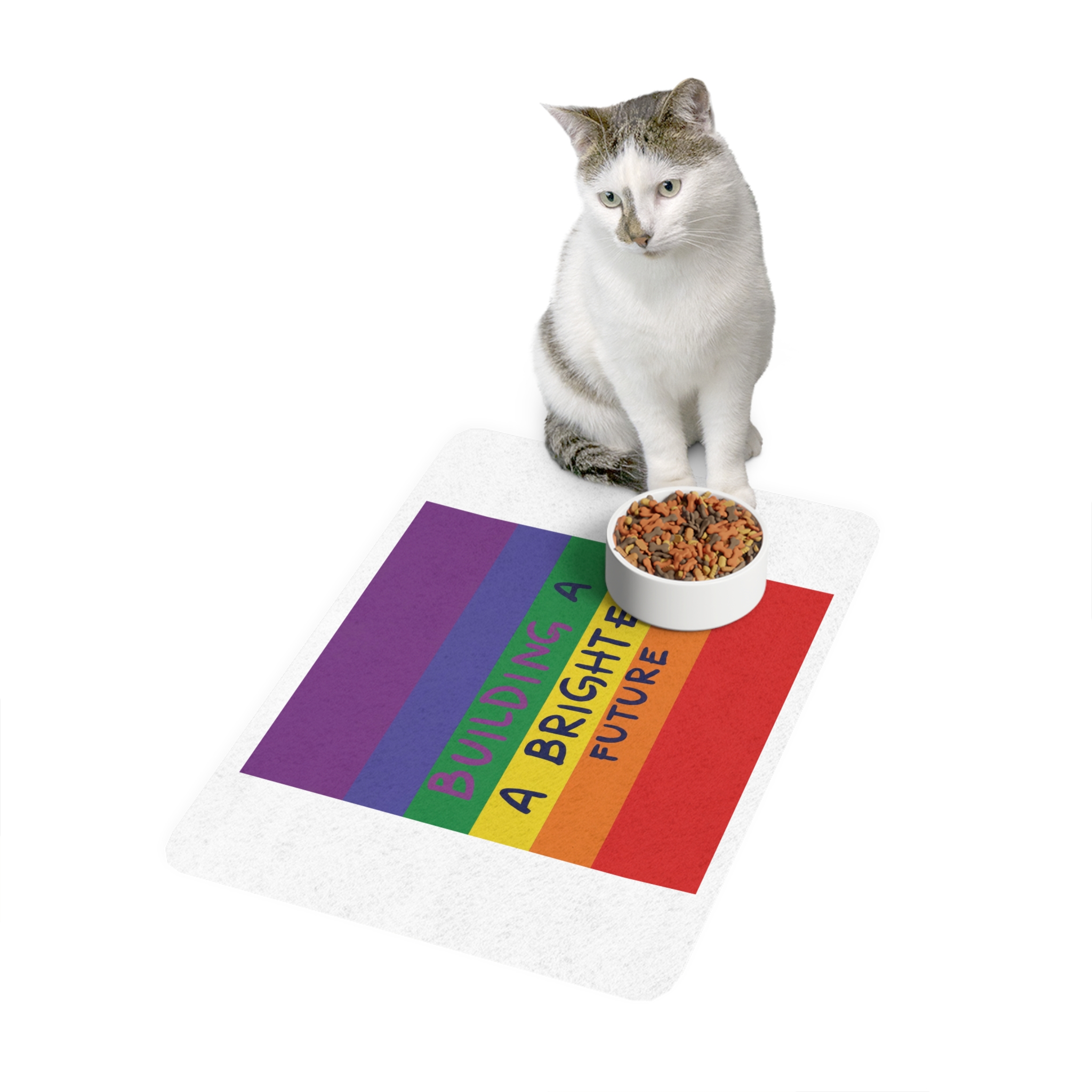 Rainbow Lgbt Flag Vector Illustration Pride Month Rainbow Lgbt Flag Vector Illustration Pri Pet Food Mat 12x18 - Image 3