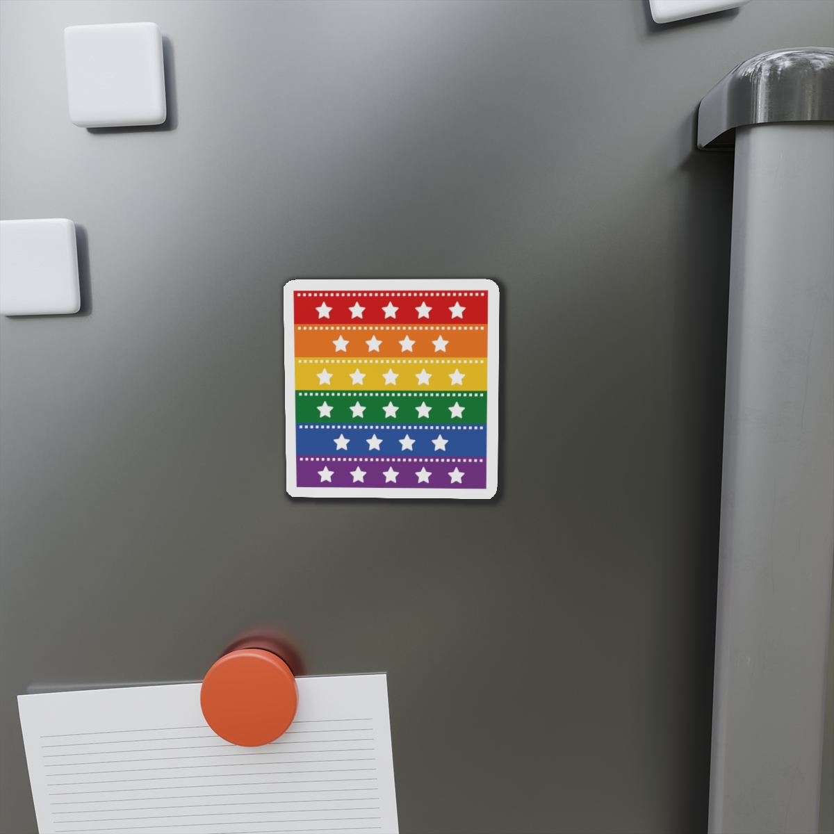 Lgbt Pride Month June Lesbian Gay Bisexual Transgender Lgbtq Flag Rainbow Vector(4) Die Cut Magnets - Image 5