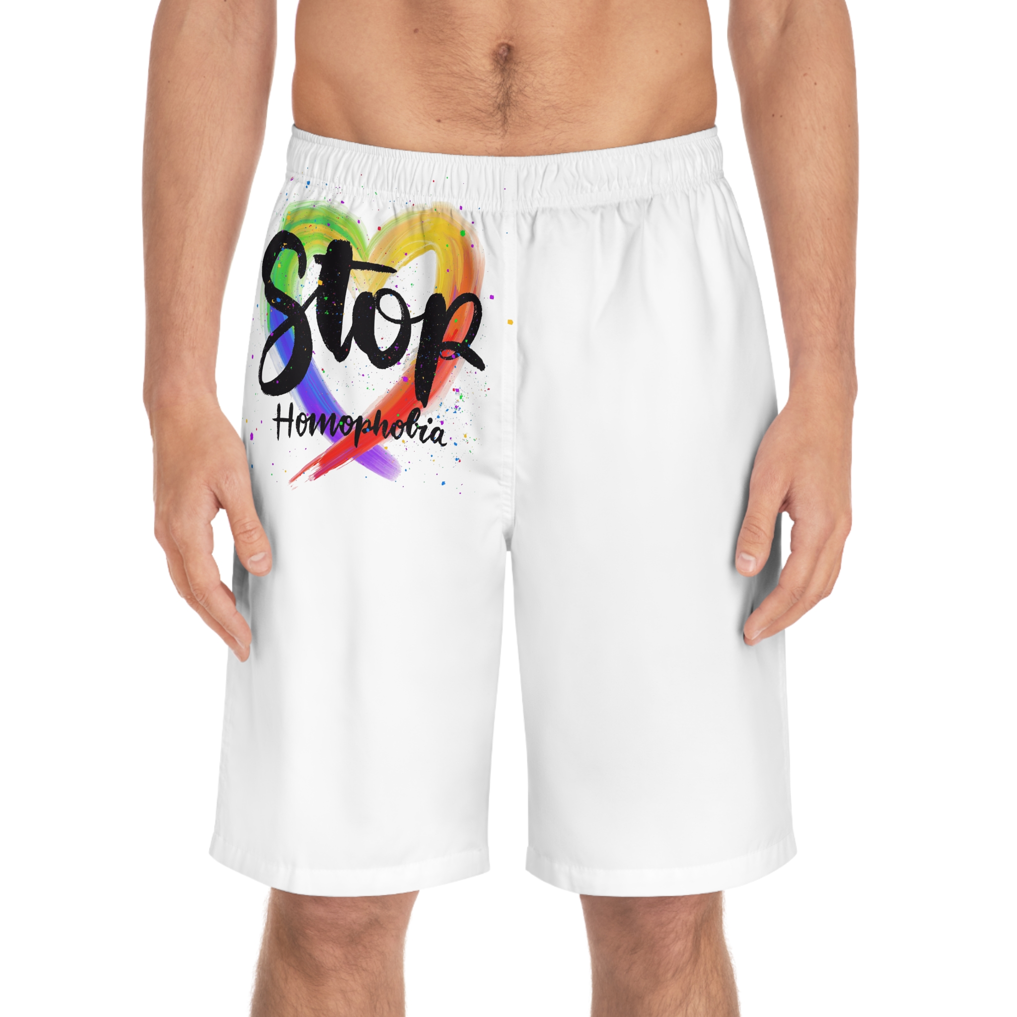 Stop Homophobia Concept Mens Board Shorts Aop - Image 3
