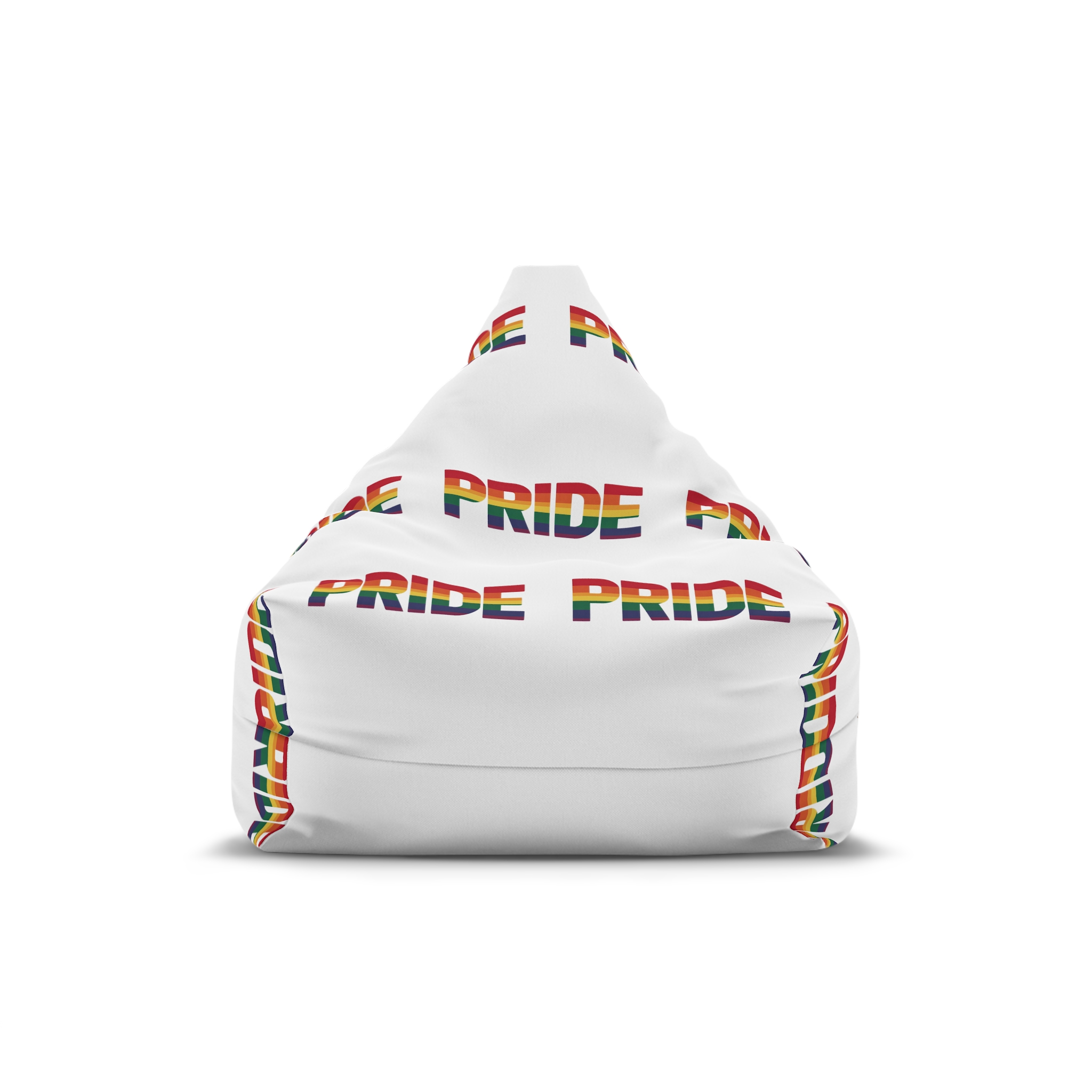 Rainbow Colored Text That Says Rainbow Middle Bean Bag Chair Cover