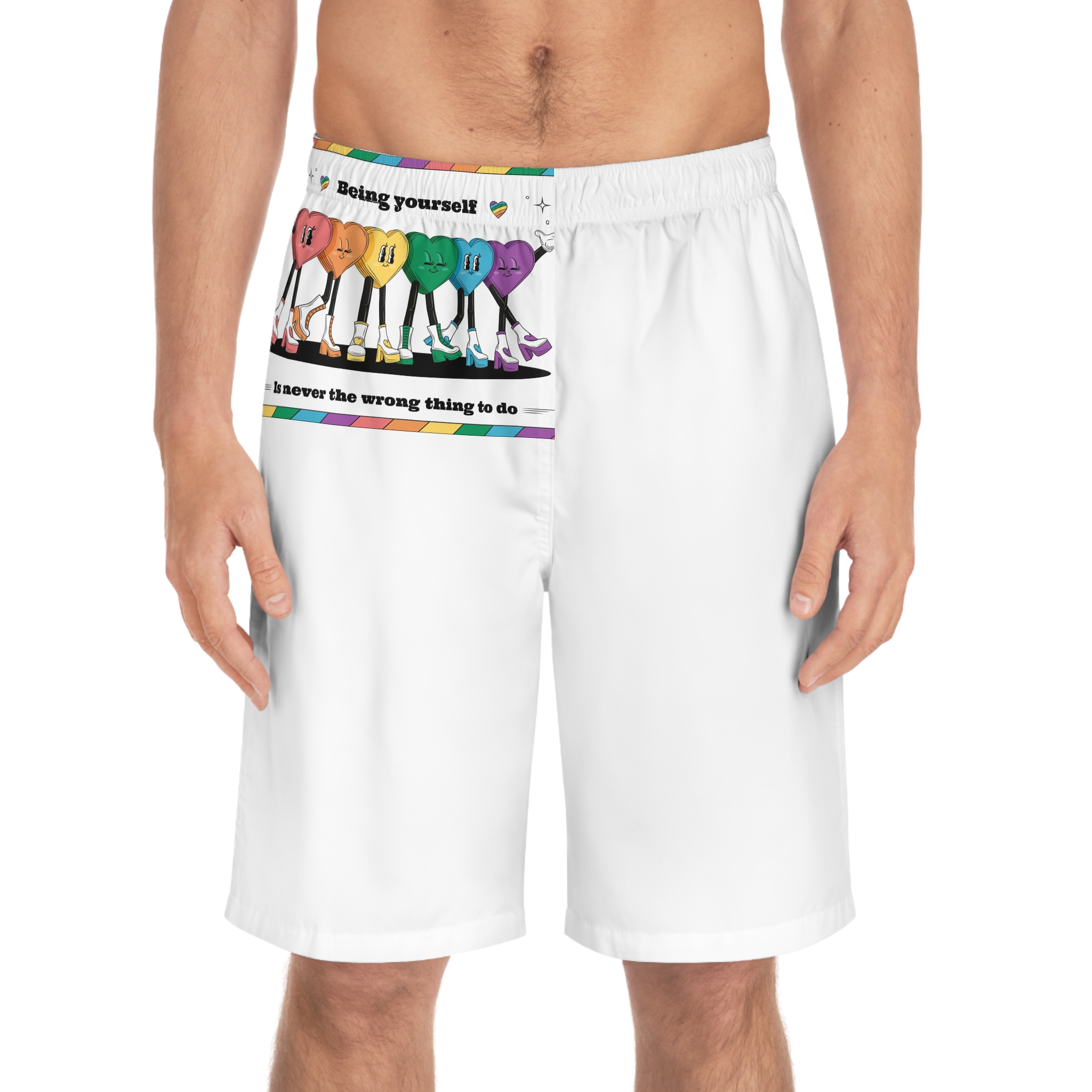 Illustration Pride Month Celebration Mens Board Shorts Aop - Image 3