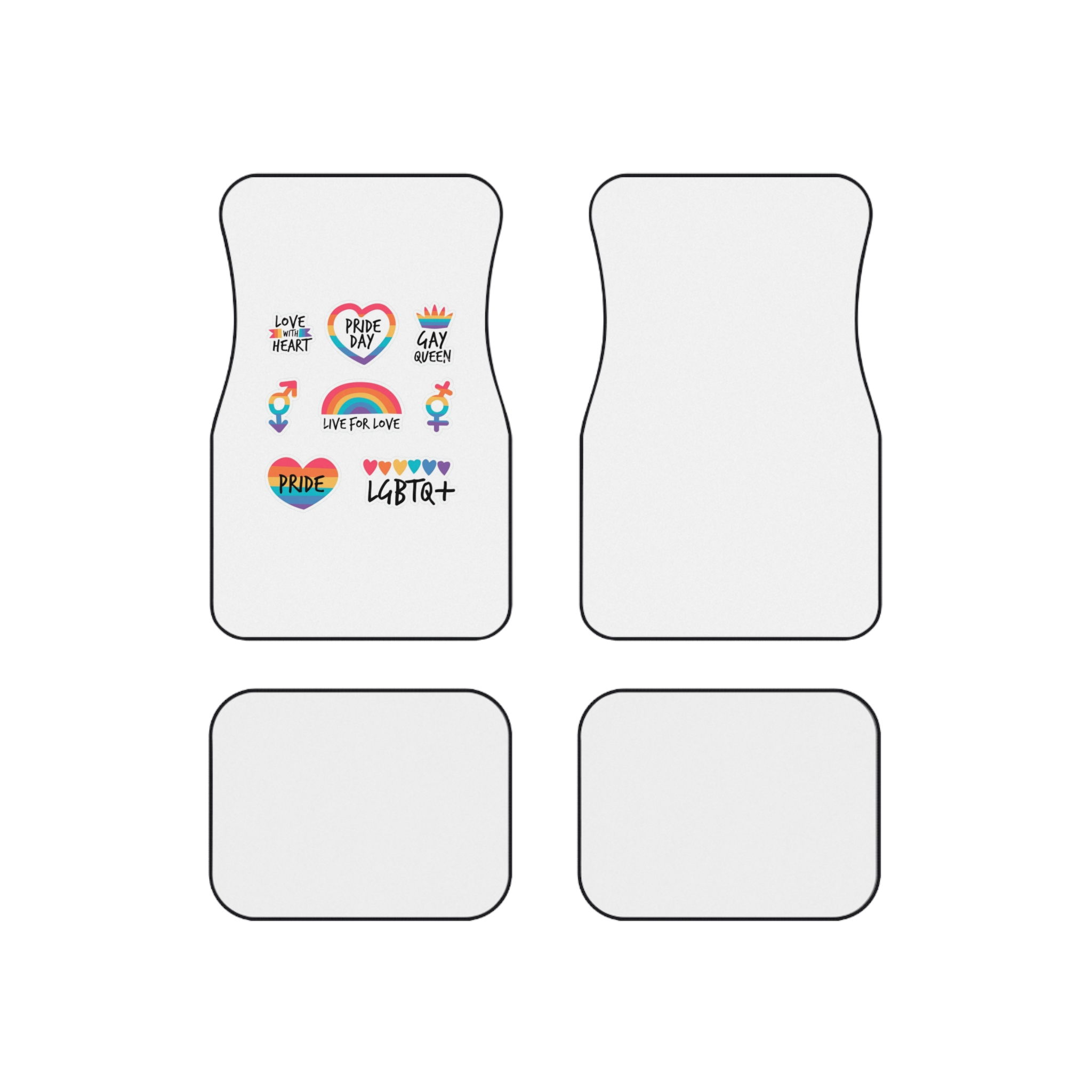 Pride Day Label Set Car Mats Set Of 4