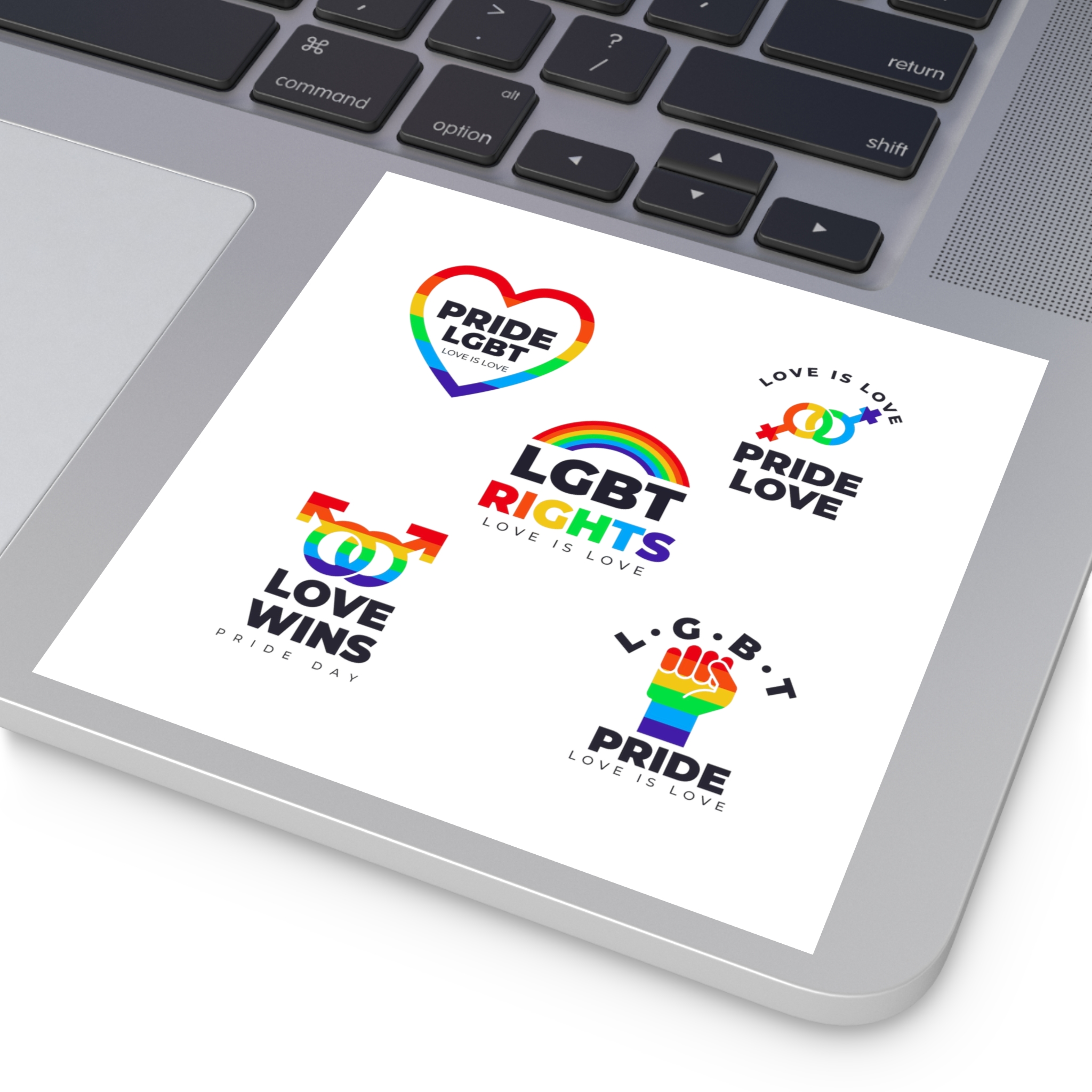 Pride Day Badges Collection Laminate Stickers Square - Image 35