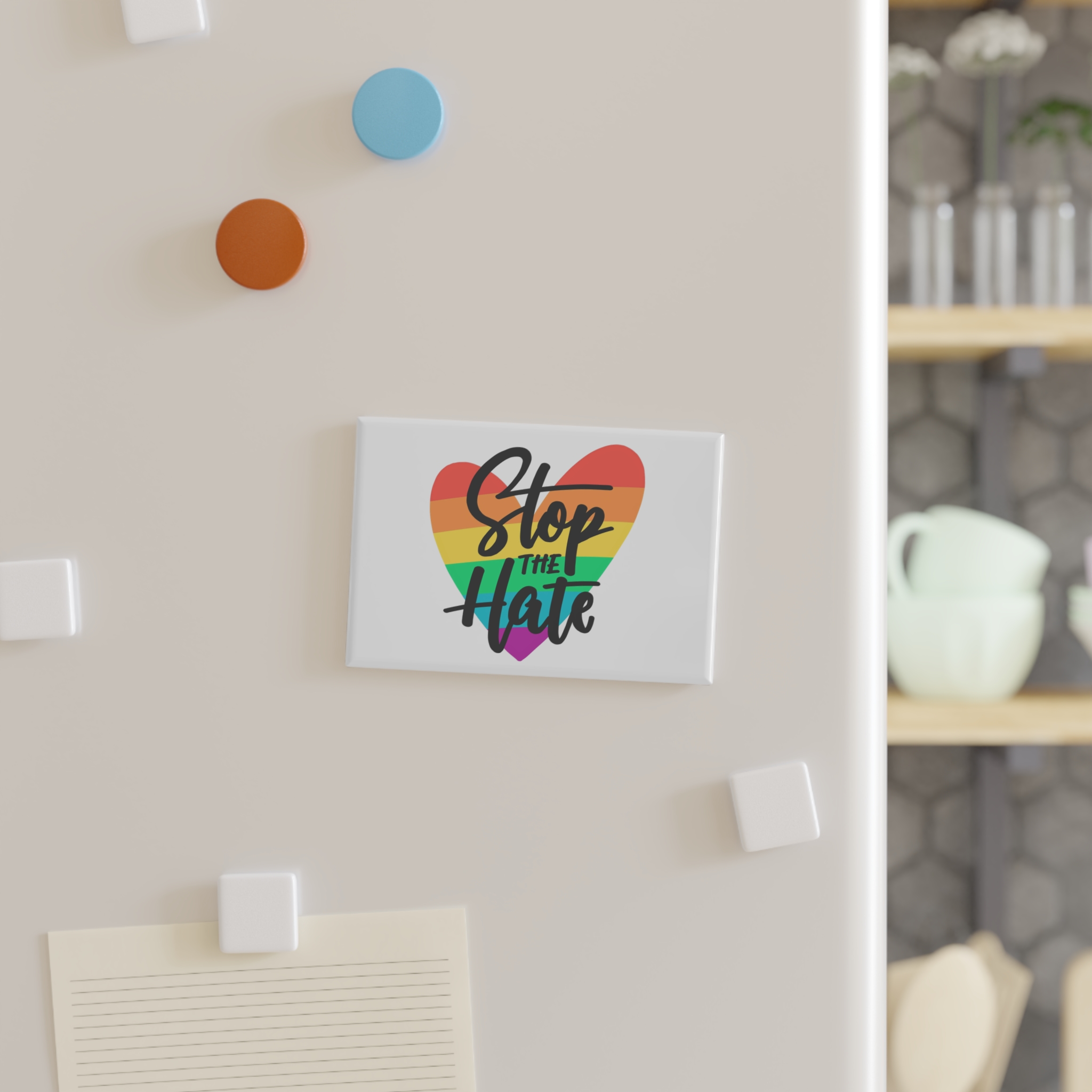Pride Day Lettering Concept(1) Button Magnet Rectangle 1 And 10 Pcs - Image 7