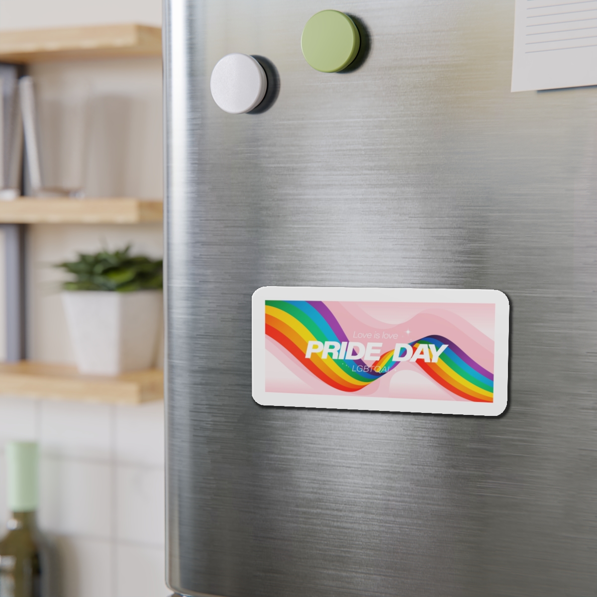 Happy Pride Month Background Vector Lgbtq Community Symbol With Rainbow Pride Flag Heart Design Cele Die Cut Magnets - Image 12