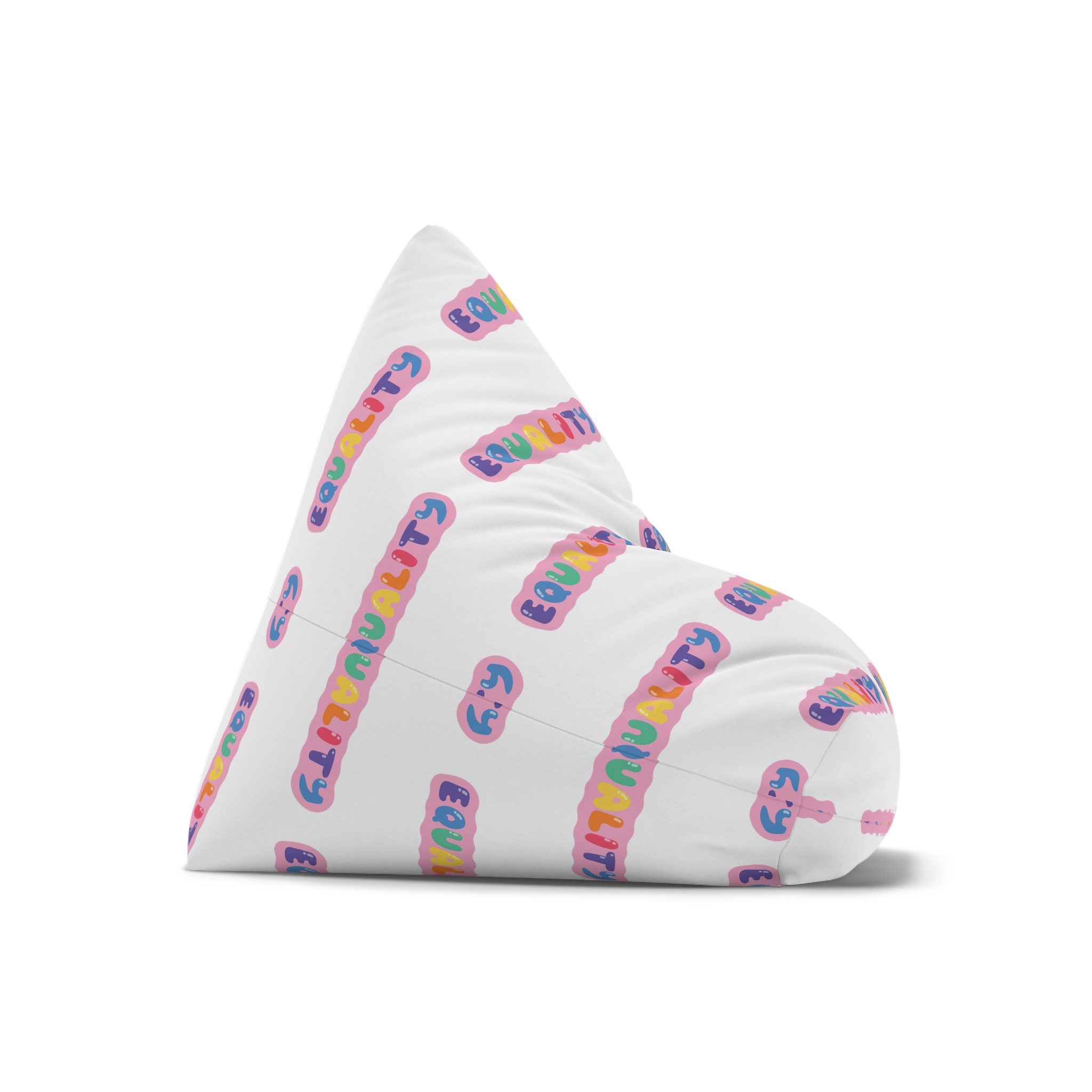 Lgbt Sticker Pack White Background Lgbtq Set Symbol Lgbt Pride Community Rainbow Elements Vector Hand Draw Illustration Hand Drawn Lettering Copia Bean Bag Chair Cover - Image 7