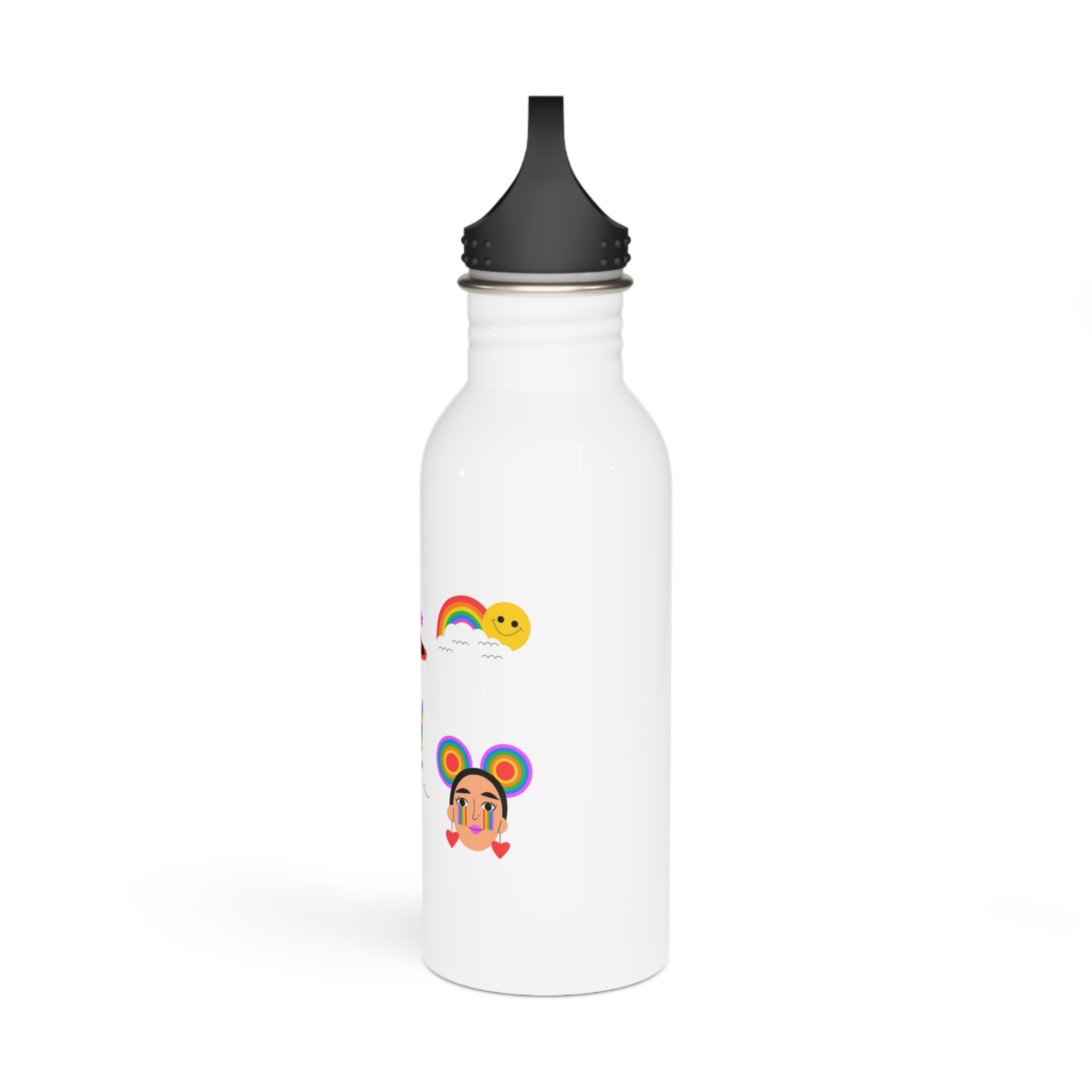 Flat Design Elements Collection Pride Month Celebration Stainless Steel Water Bottle - Image 4