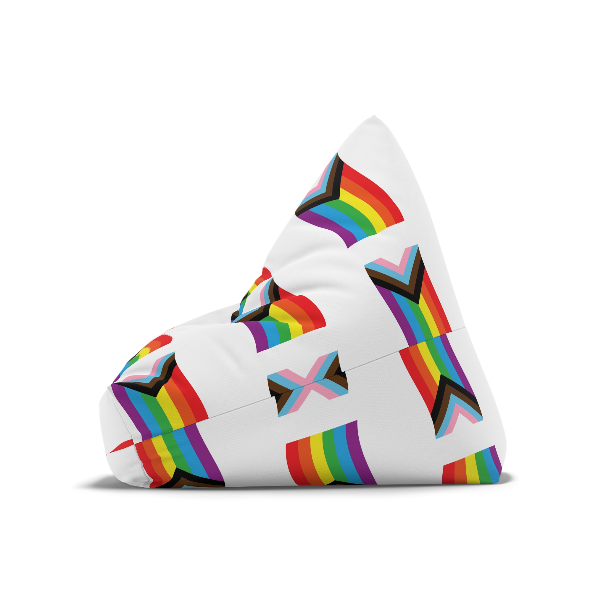 Vector Flat Cartoon New Lgbt Lgbtq Rainbow Flag Bean Bag Chair Cover - Image 8