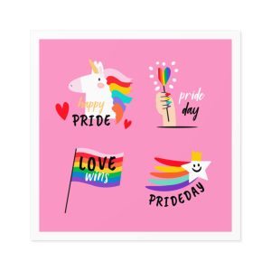 Pride Day Label Collection Theme Laminate Stickers Square