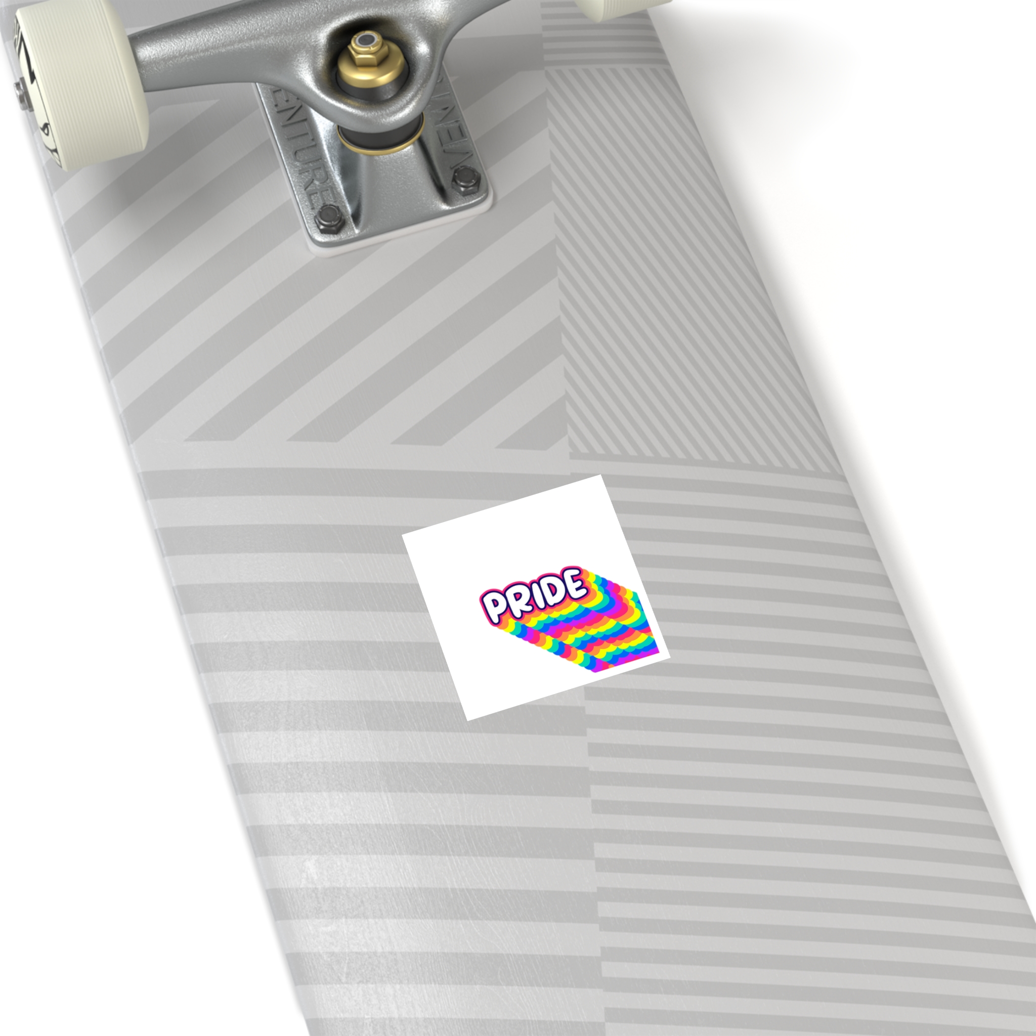 Pride Text Lettering Pride Month Celebration Poster Laminate Stickers Square - Image 8