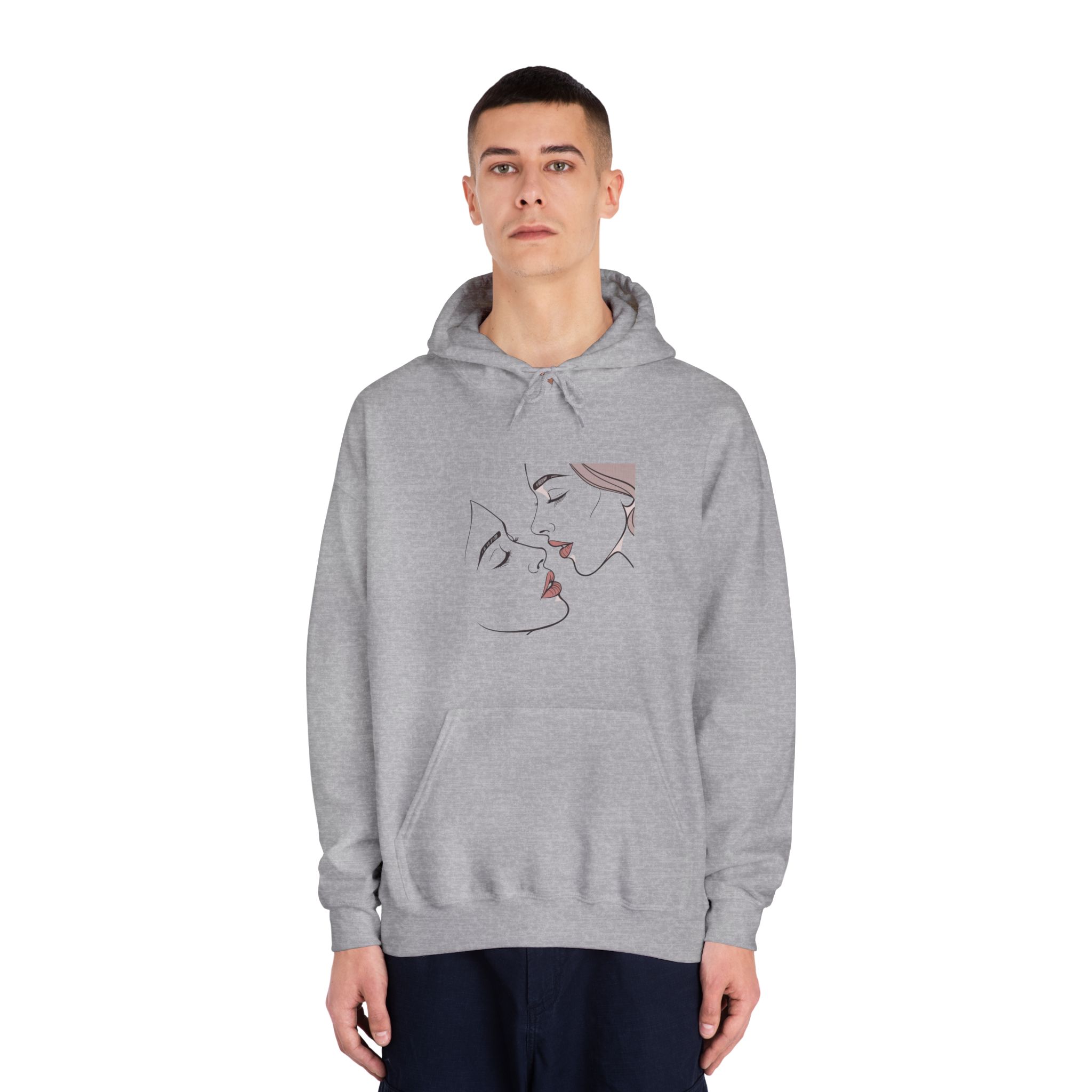 Perfect Lip Set Open Close Smooches (1) Unisex Dryblend Hooded Sweatshirt - Image 15