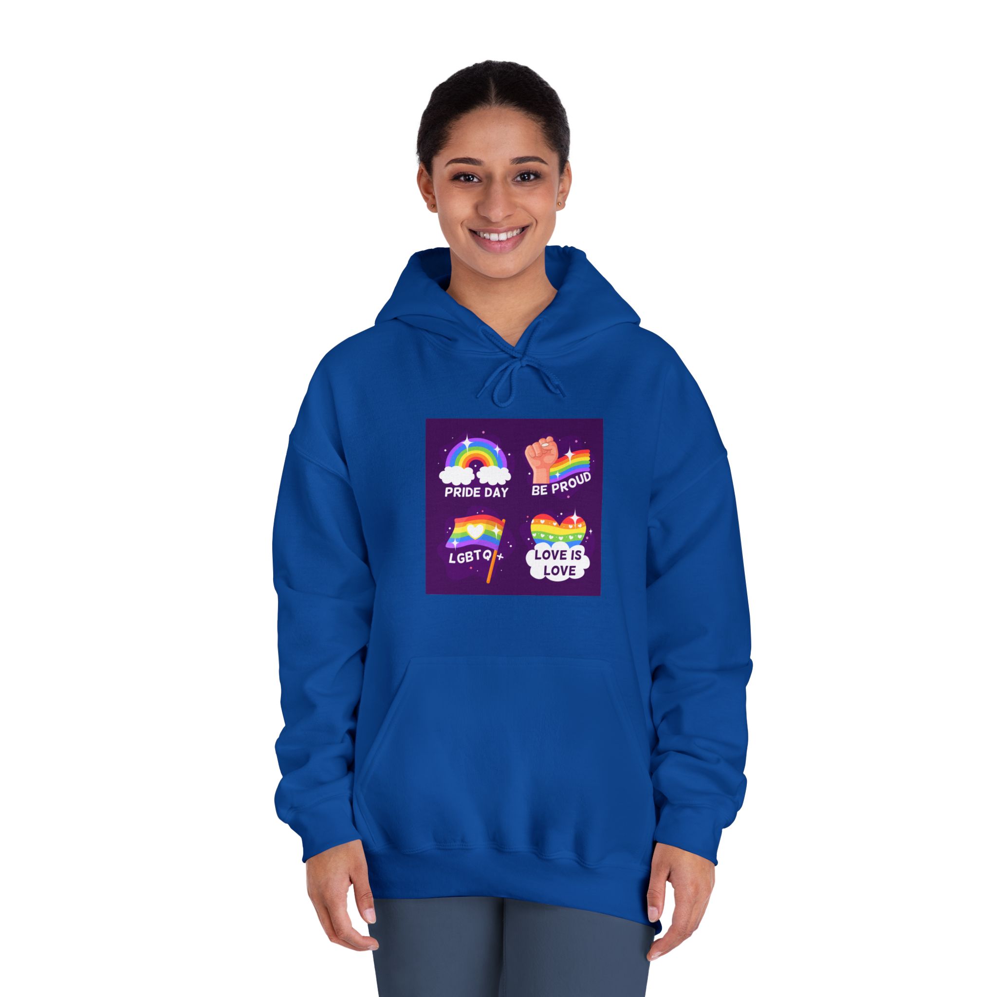 Pride Day Badges Collection Unisex Dryblend Hooded Sweatshirt - Image 28