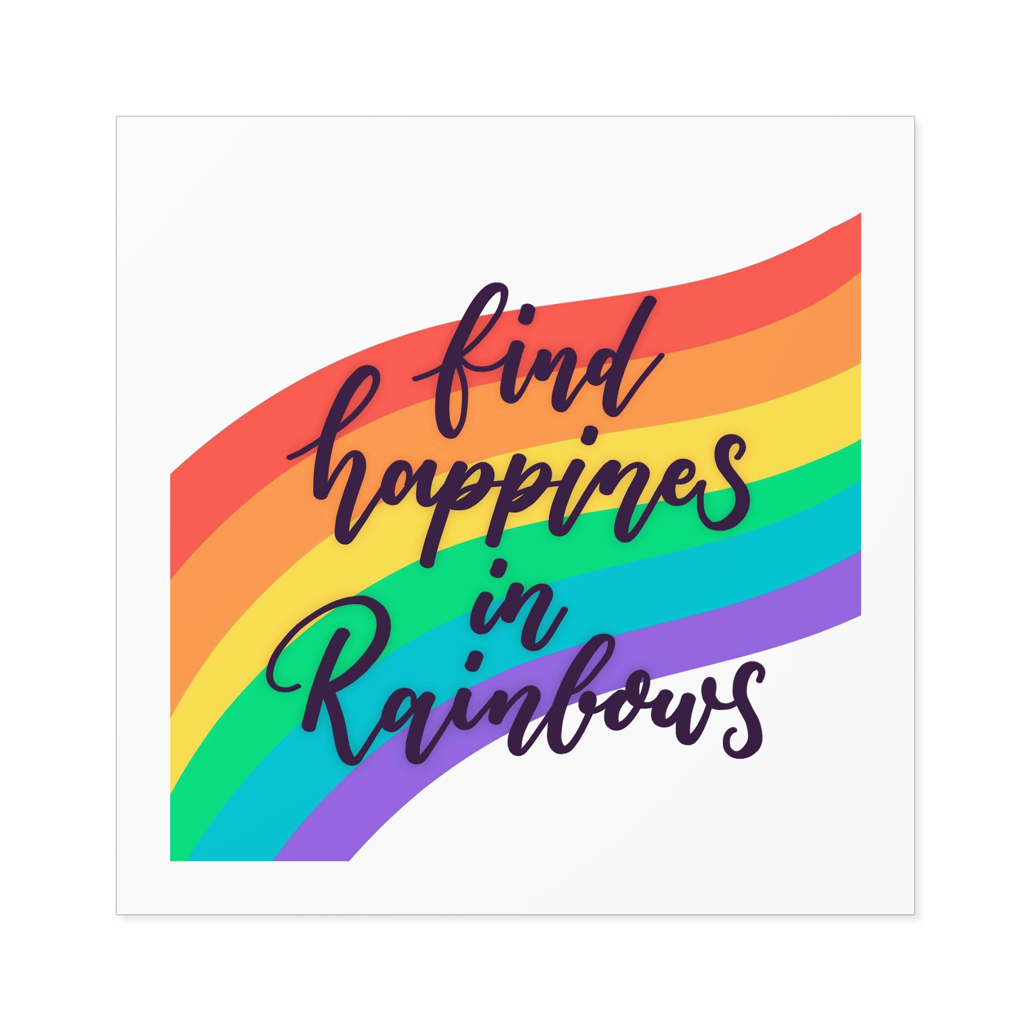 Pride Day Lettering With Rainbow Colors Laminate Stickers Square - Image 49