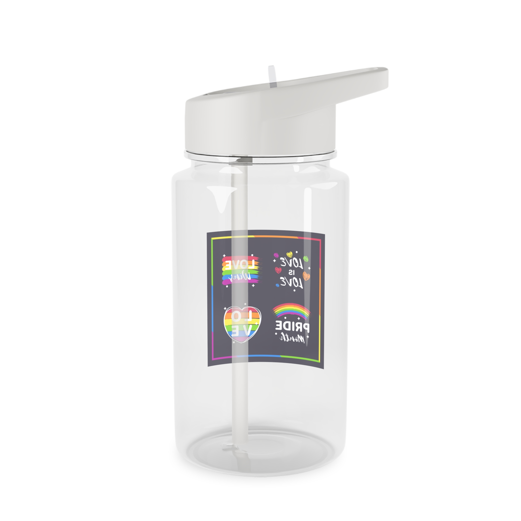 Pride Day Badges Set Tritan Water Bottle - Image 2