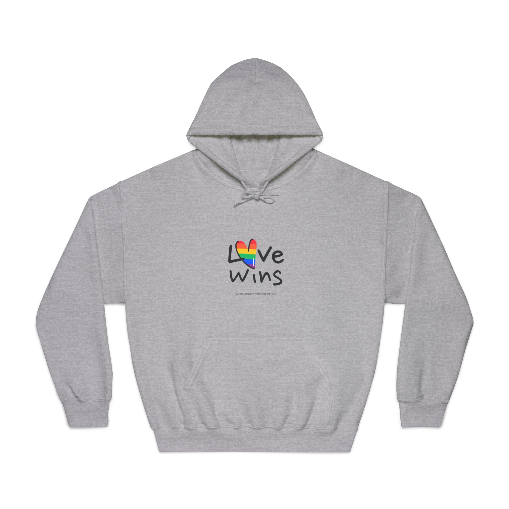 Love Letter Pride Rainbow Lettering Text Writing Pattern Freedom Love Heart Homo Colors Flag Parade(2) (1) Unisex Dryblend Hooded Sweatshirt - Image 13