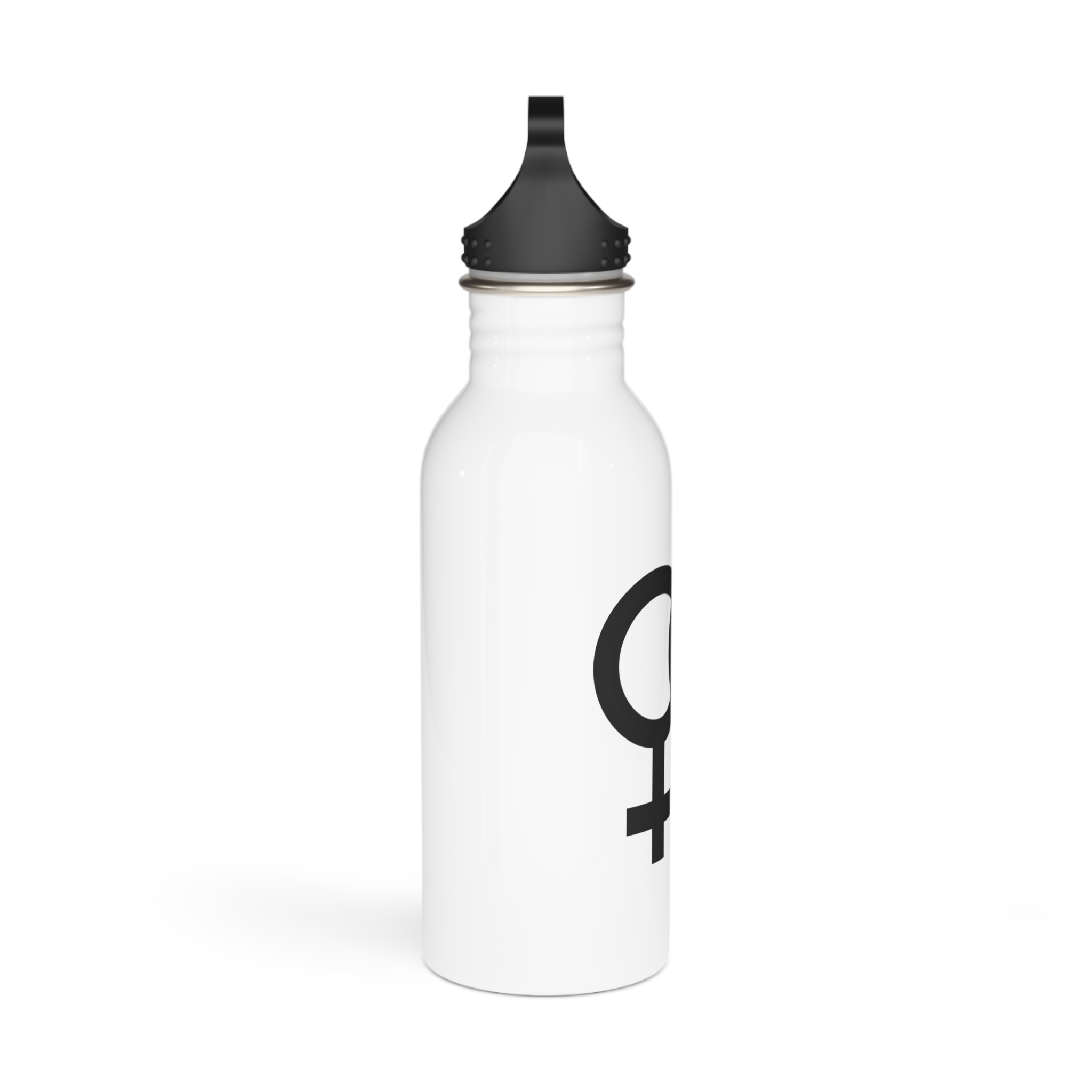 Female Gender Symbols Woman Sign Black Icons Design Transparent Background Lgbt Pride Month Stainless Steel Water Bottle - Image 2