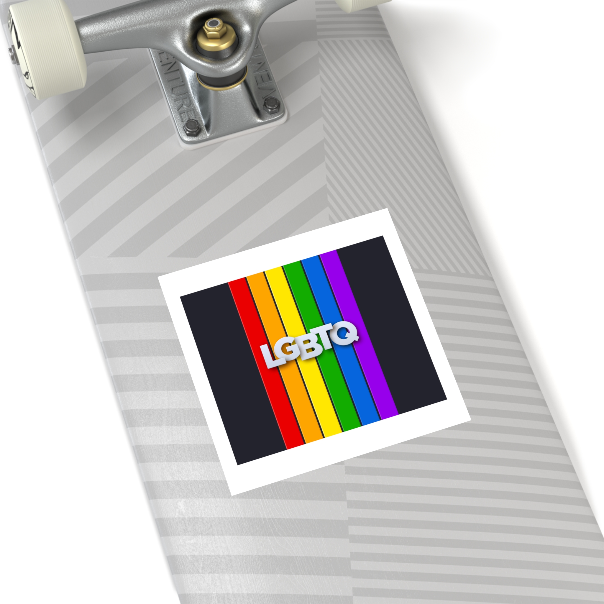 Lgbtq Paper Sign Rainbow Flag Laminate Stickers Square - Image 48