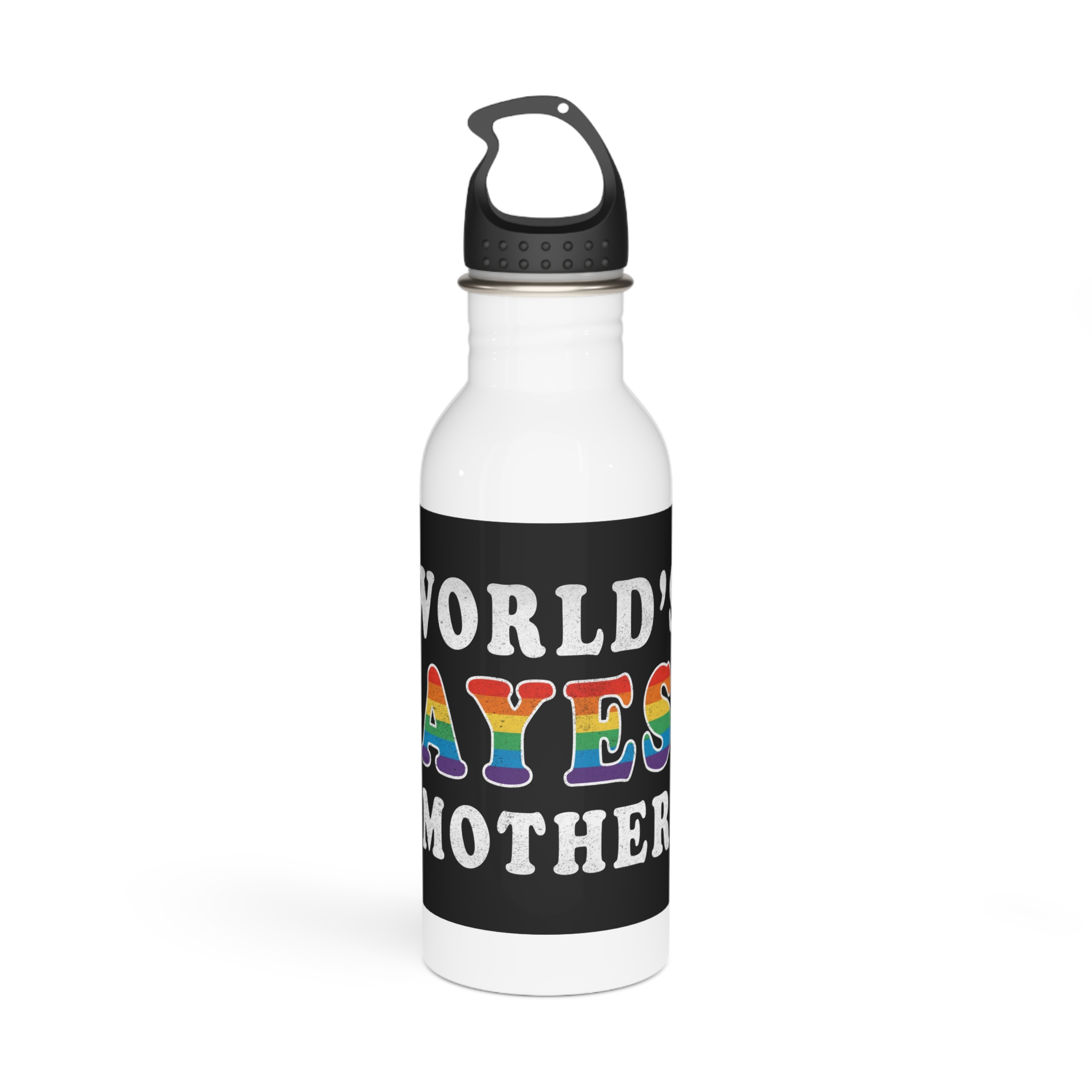 Mother Day Pride Rainbow Typography Vector Premium T Shirt(2) Stainless Steel Water Bottle
