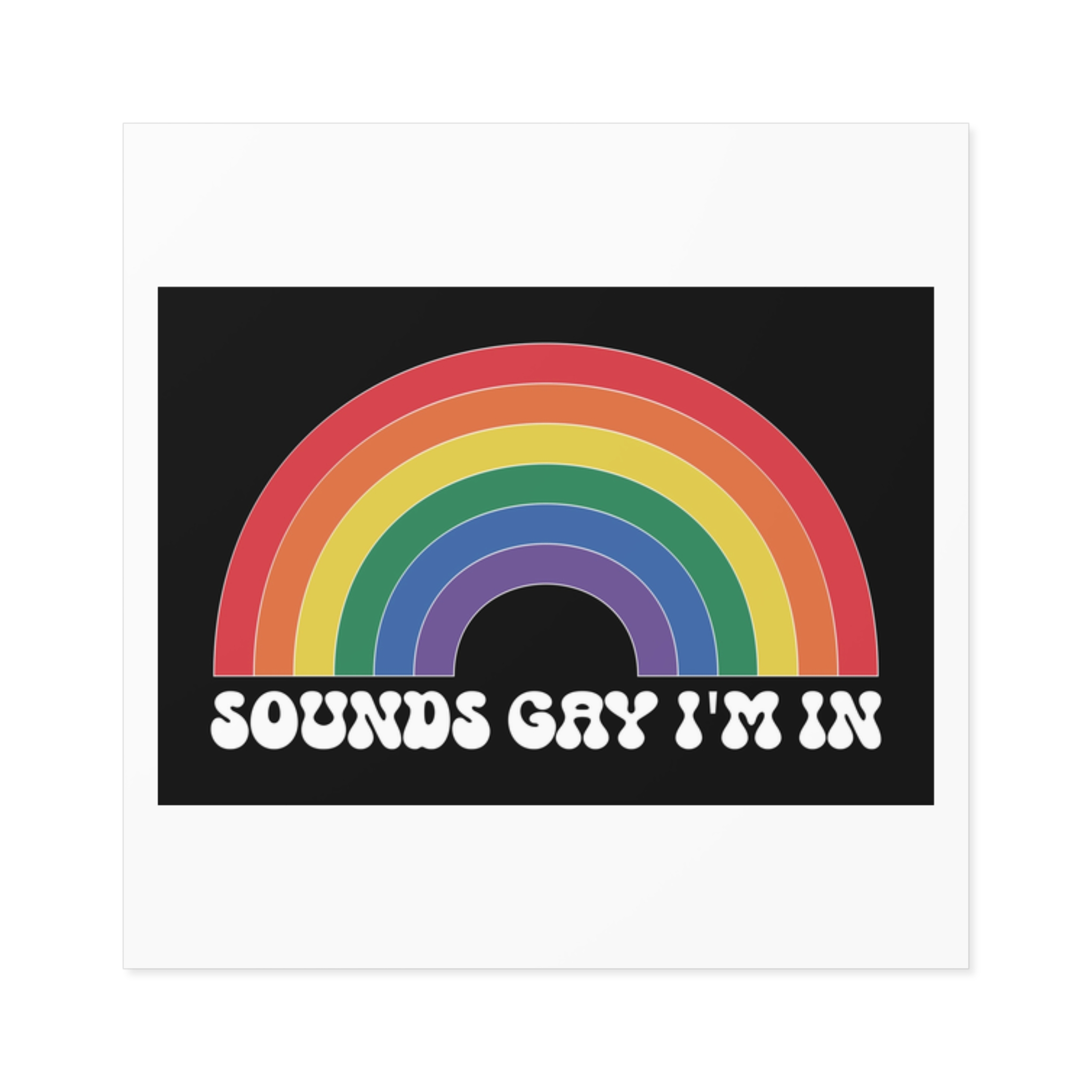 Pride Lgbtq Gay Typography Vector Tshirt Design(7) Laminate Stickers Square - Image 65