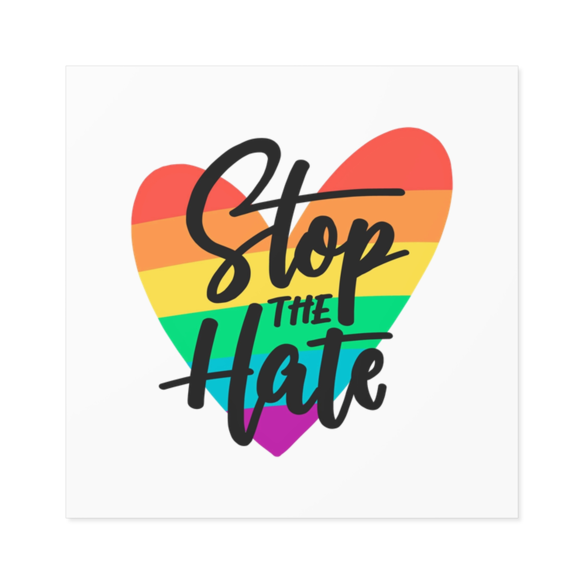Pride Day Lettering Concept(1) Laminate Stickers Square - Image 9