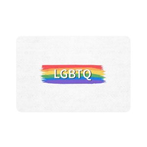 Lgbtq Rainbow Flag Pride Month June Colorful Brush Stroke Lgbtq Flag Vector Illustration Pet Food Mat 12x18