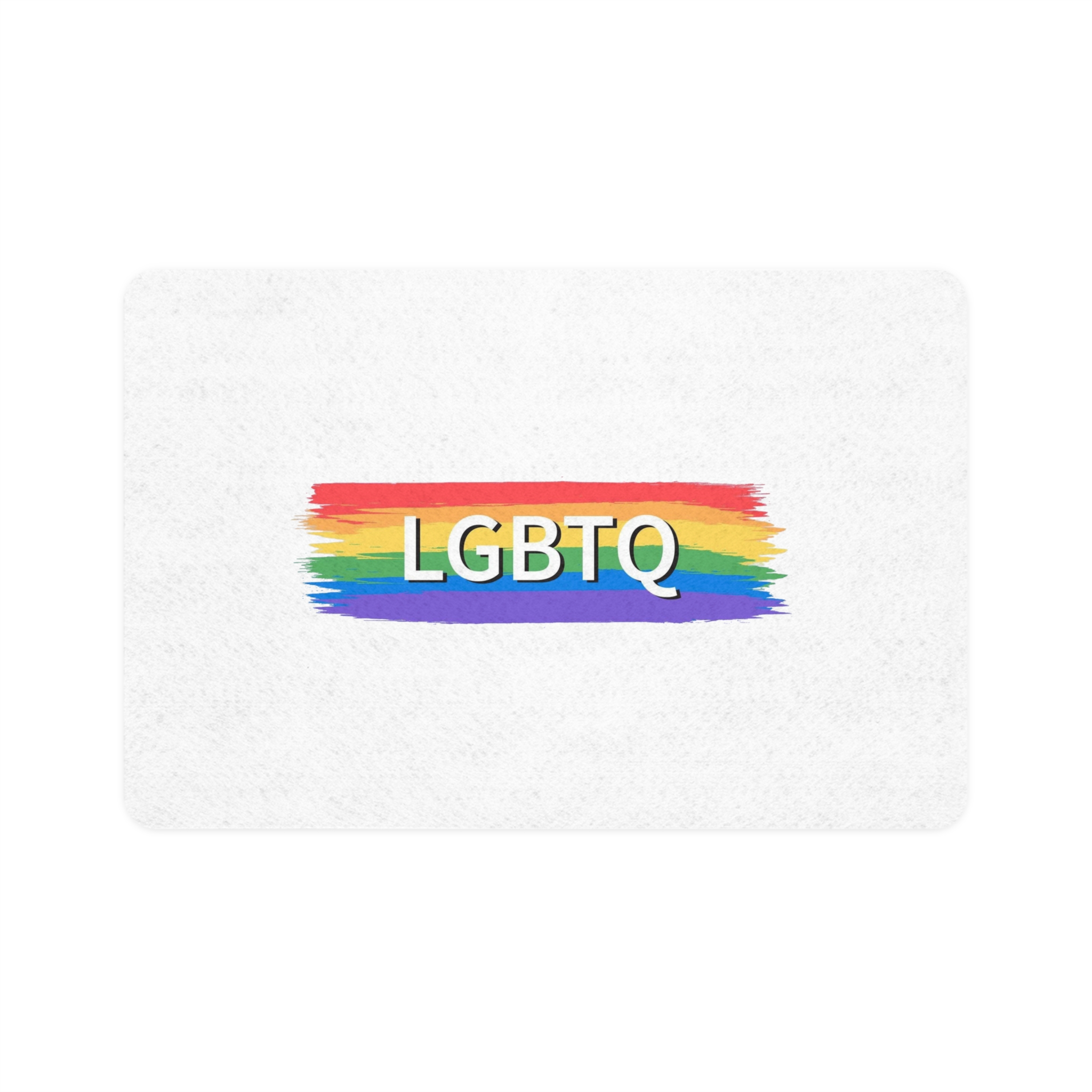 Lgbtq Rainbow Flag Pride Month June Colorful Brush Stroke Lgbtq Flag Vector Illustration Pet Food Mat 12x18