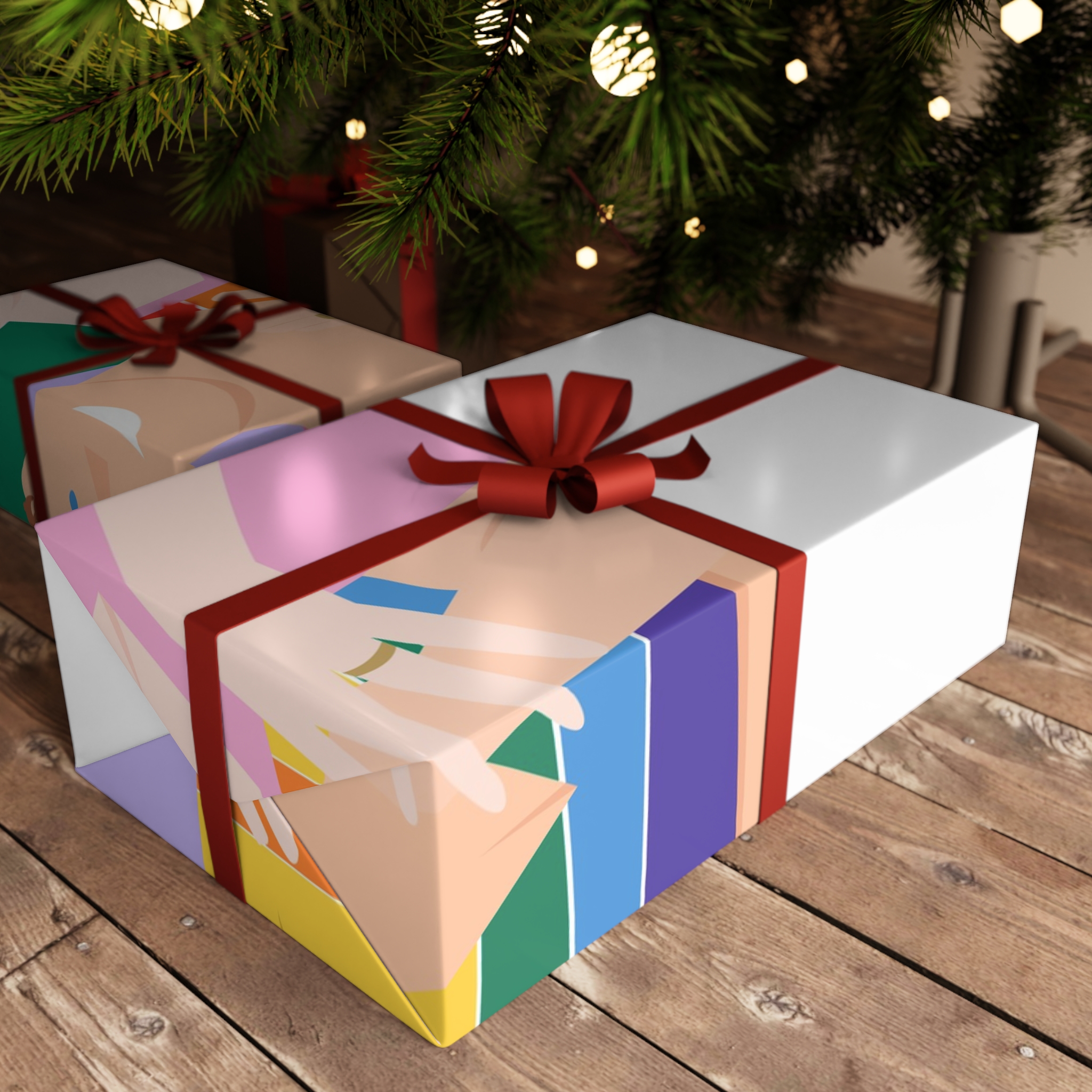 Lgbtq Gay Couple Banner Template Pride Month Gift Wrapping Paper Sheets 1pc - Image 6