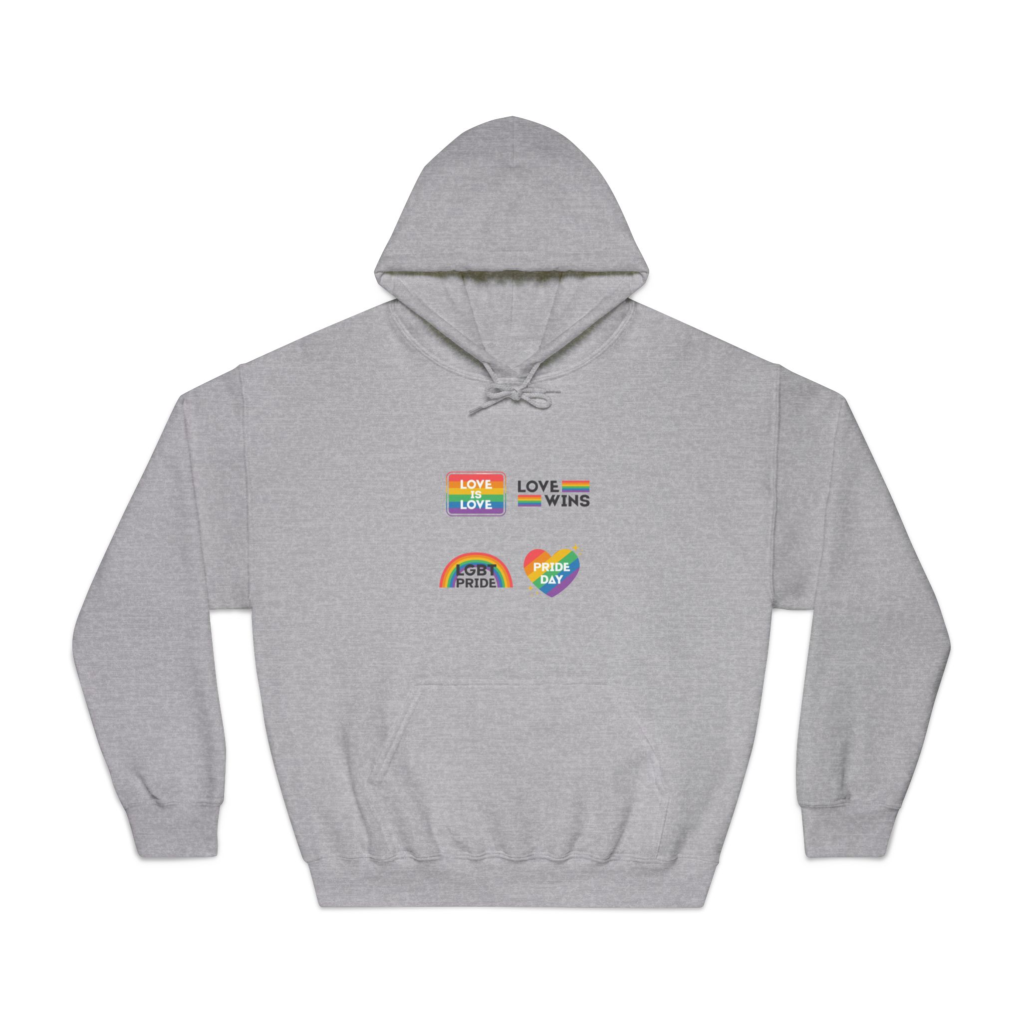 Pride Day Label Collection Design Unisex Dryblend Hooded Sweatshirt - Image 13