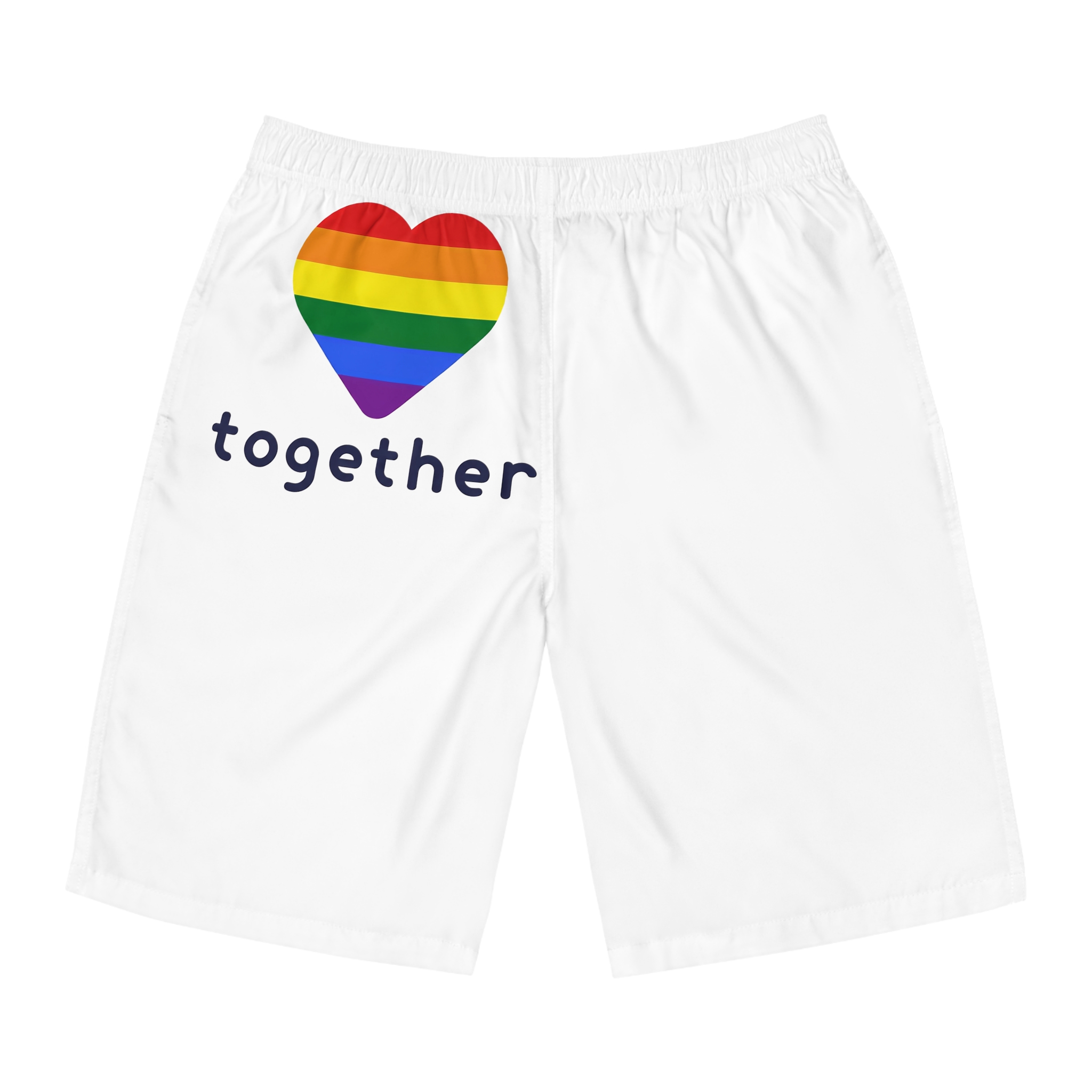 Lgbt Flag With Textlgbt Flag With Text Mens Board Shorts Aop
