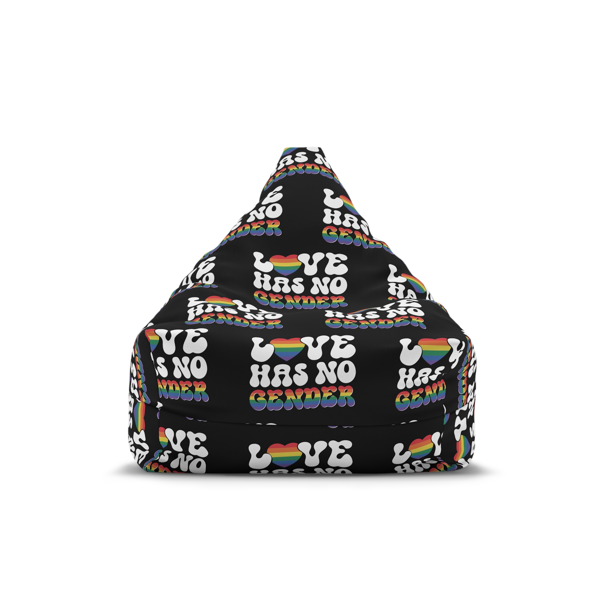 Rainbow Sign That Says Love No Women No Gender(1) Bean Bag Chair Cover