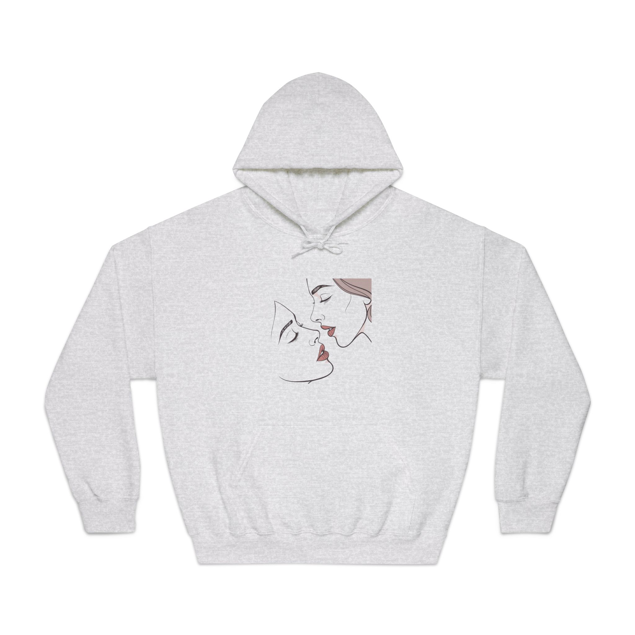 Perfect Lip Set Open Close Smooches (1) Unisex Dryblend Hooded Sweatshirt - Image 5