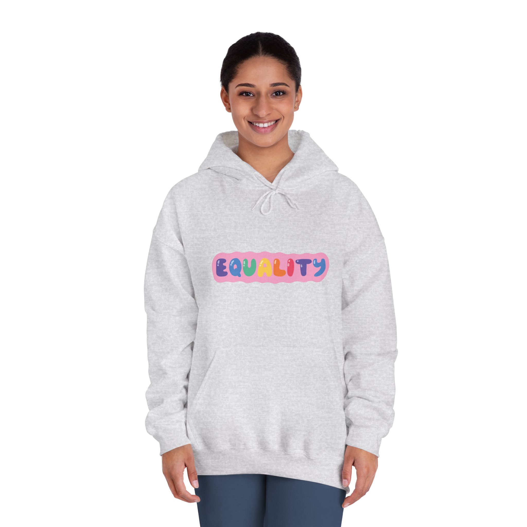 Lgbt Sticker Pack White Background Lgbtq Set Symbol Lgbt Pride Community Rainbow Elements Vector Hand Draw Illustration Hand Drawn Lettering(1) Unisex Dryblend Hooded Sweatshirt - Image 8