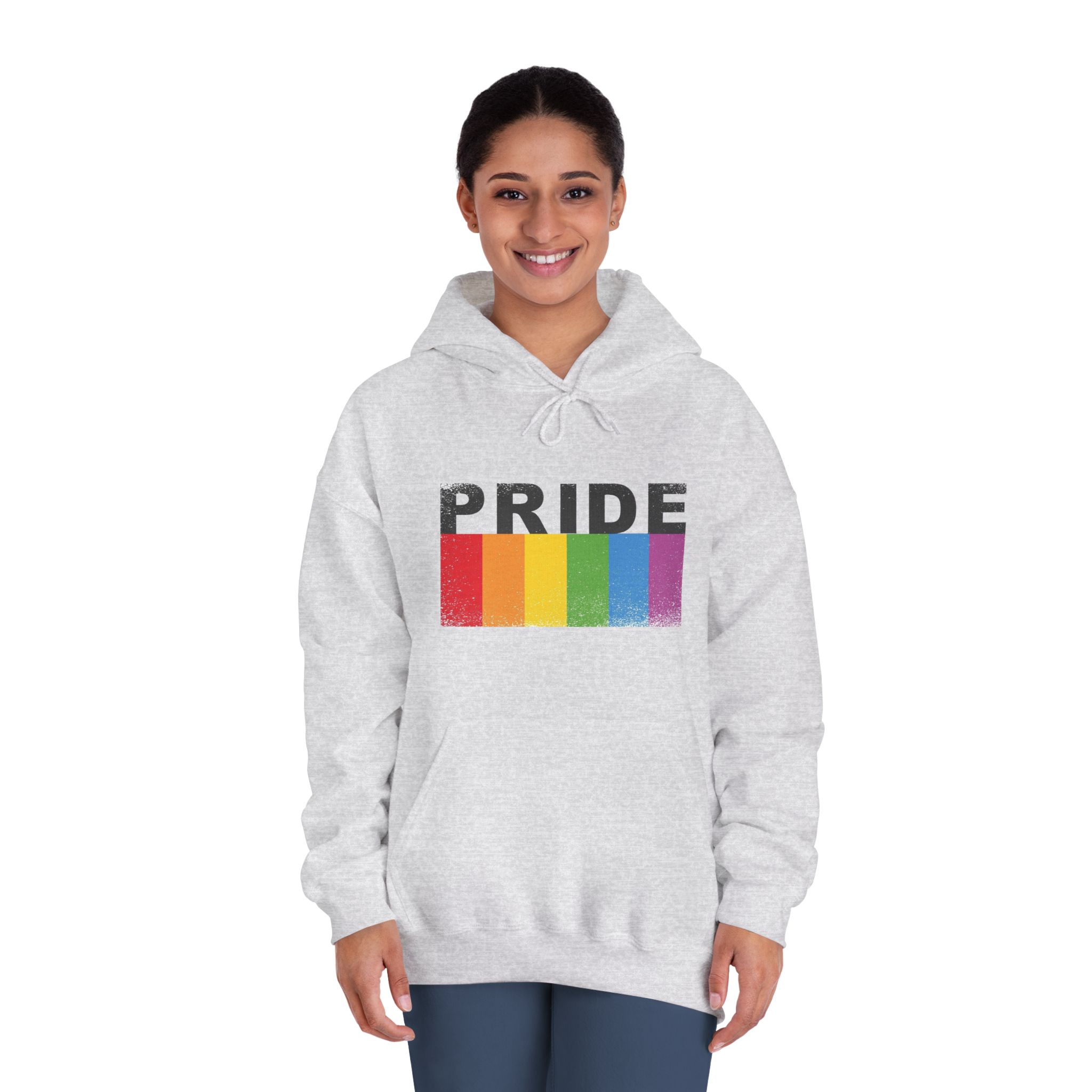 Pride Banner Unisex Dryblend Hooded Sweatshirt - Image 8