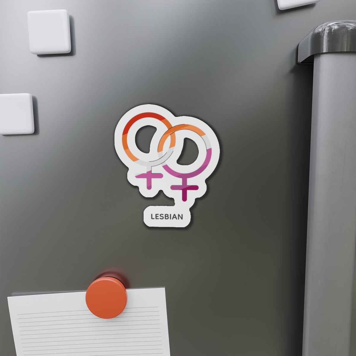 Lesbian Orientation Identity Symbol Die Cut Magnets - Image 11