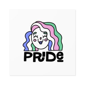 Pride Day Lettering Quote Concept Laminate Stickers Square