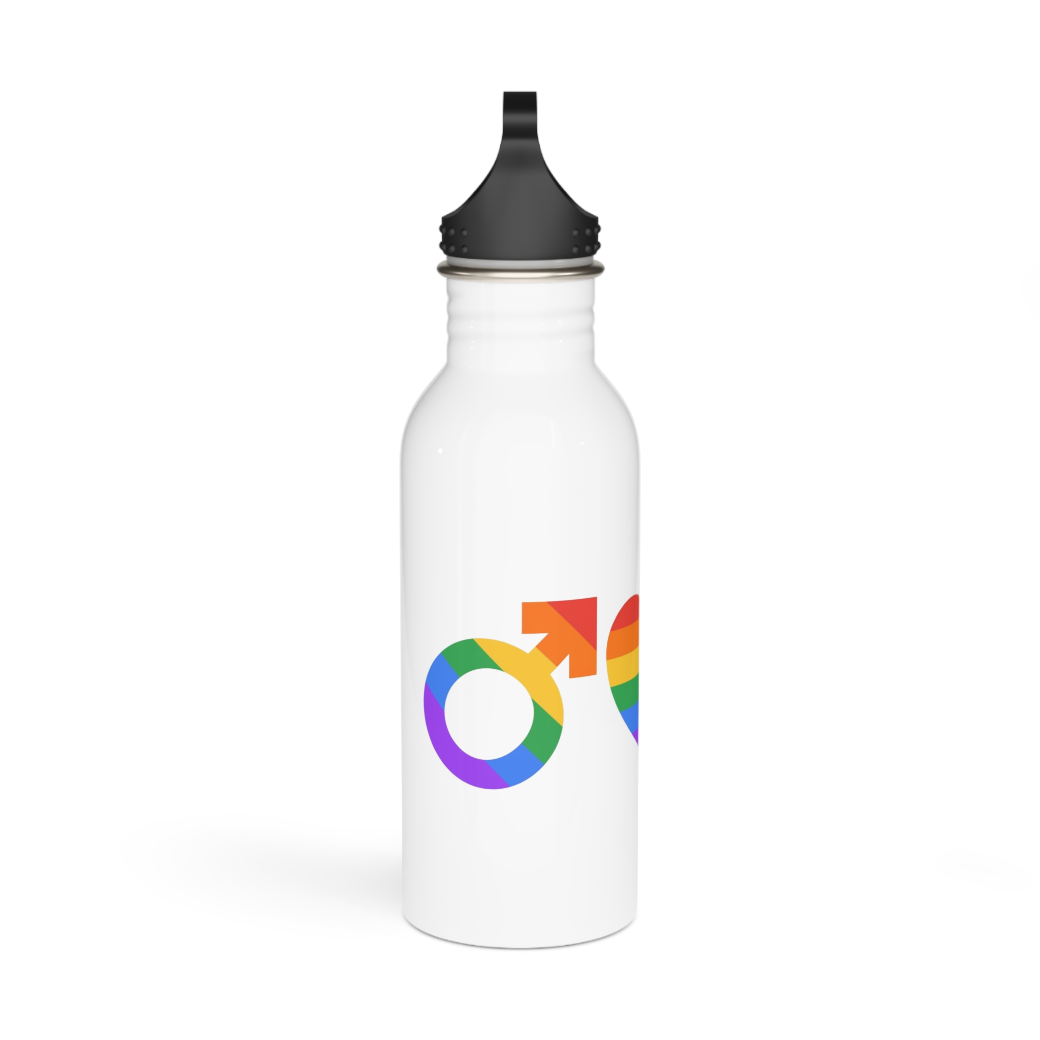 Lgbt Pride Month June Lesbian Gay Bisexual Transgender Lgbtq Flag Rainbow Vector(2) Stainless Steel Water Bottle - Image 2
