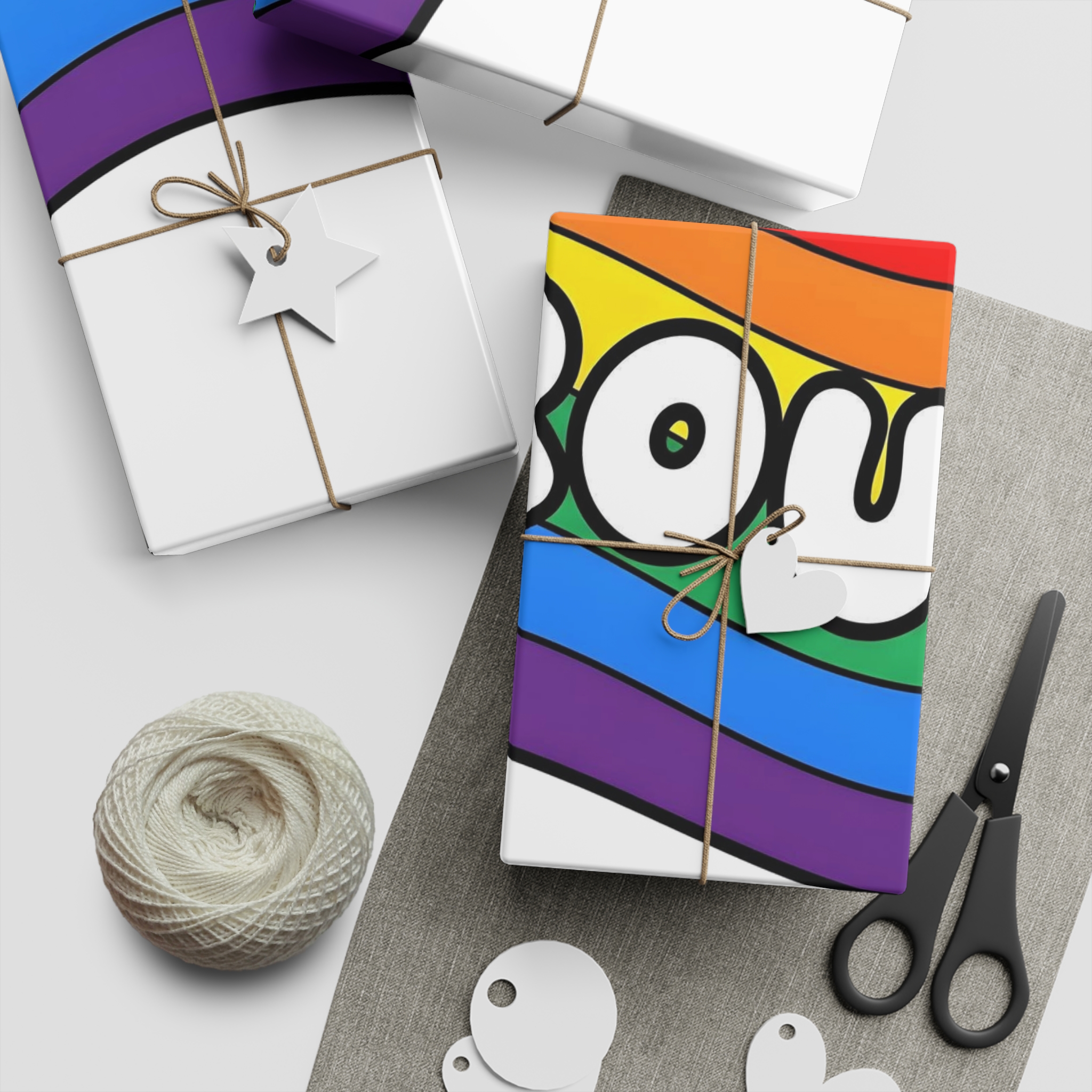 Proud Rainbow Flag Lgbtq Celebration Gift Wrapping Paper Sheets 1pc - Image 5