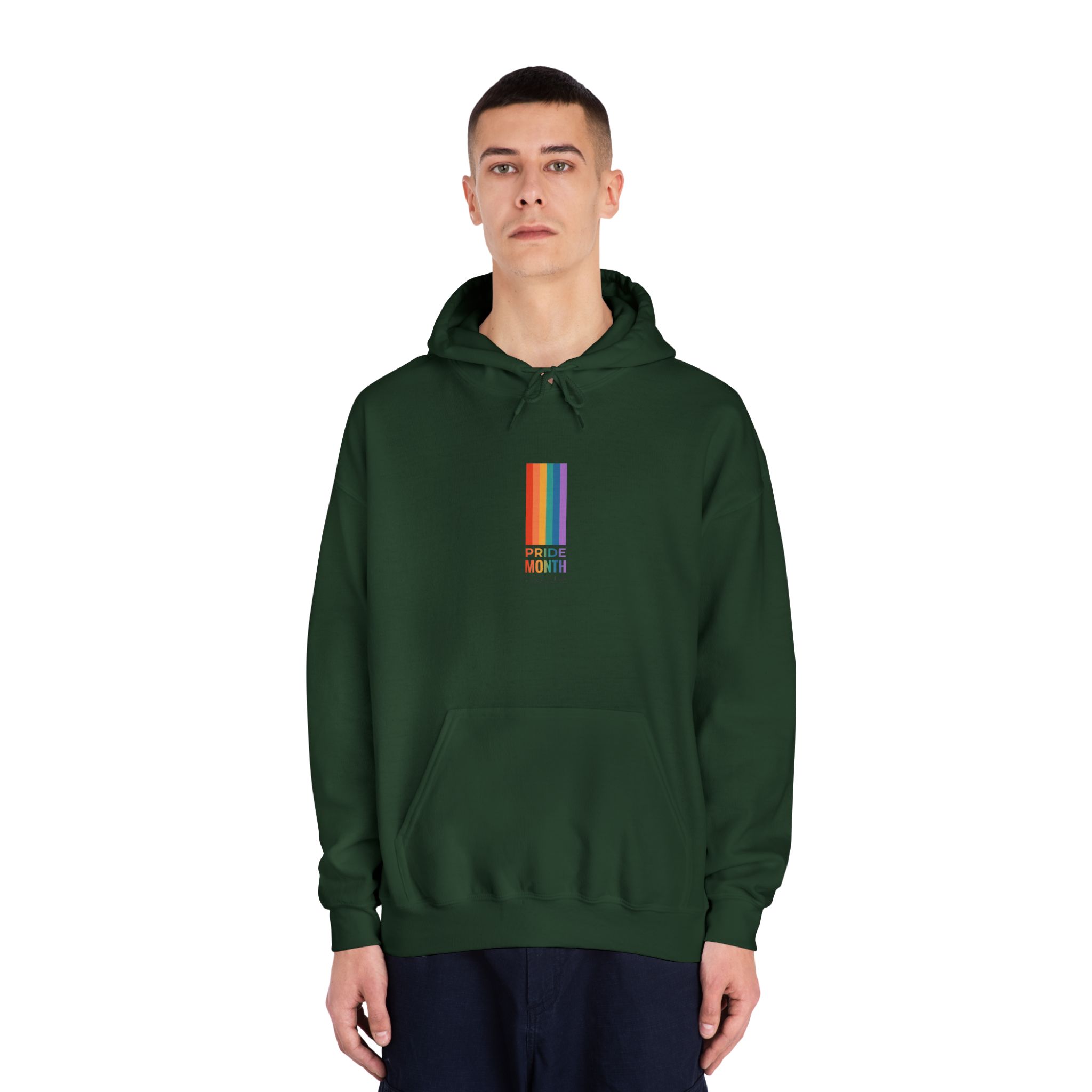 Lgbtq Pride Month Vertical Banner Card Poster Template With Rainbow Gay Parade Celebration Vector Unisex Dryblend Hooded Sweatshirt - Image 23