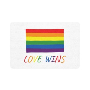 Colorful Gay Pride Flag Happy Pride Day Lgbtq Community Pride Month Vector Hand Drawn Doodle Posters Stickers Logo Cards Pet Food Mat 12x18