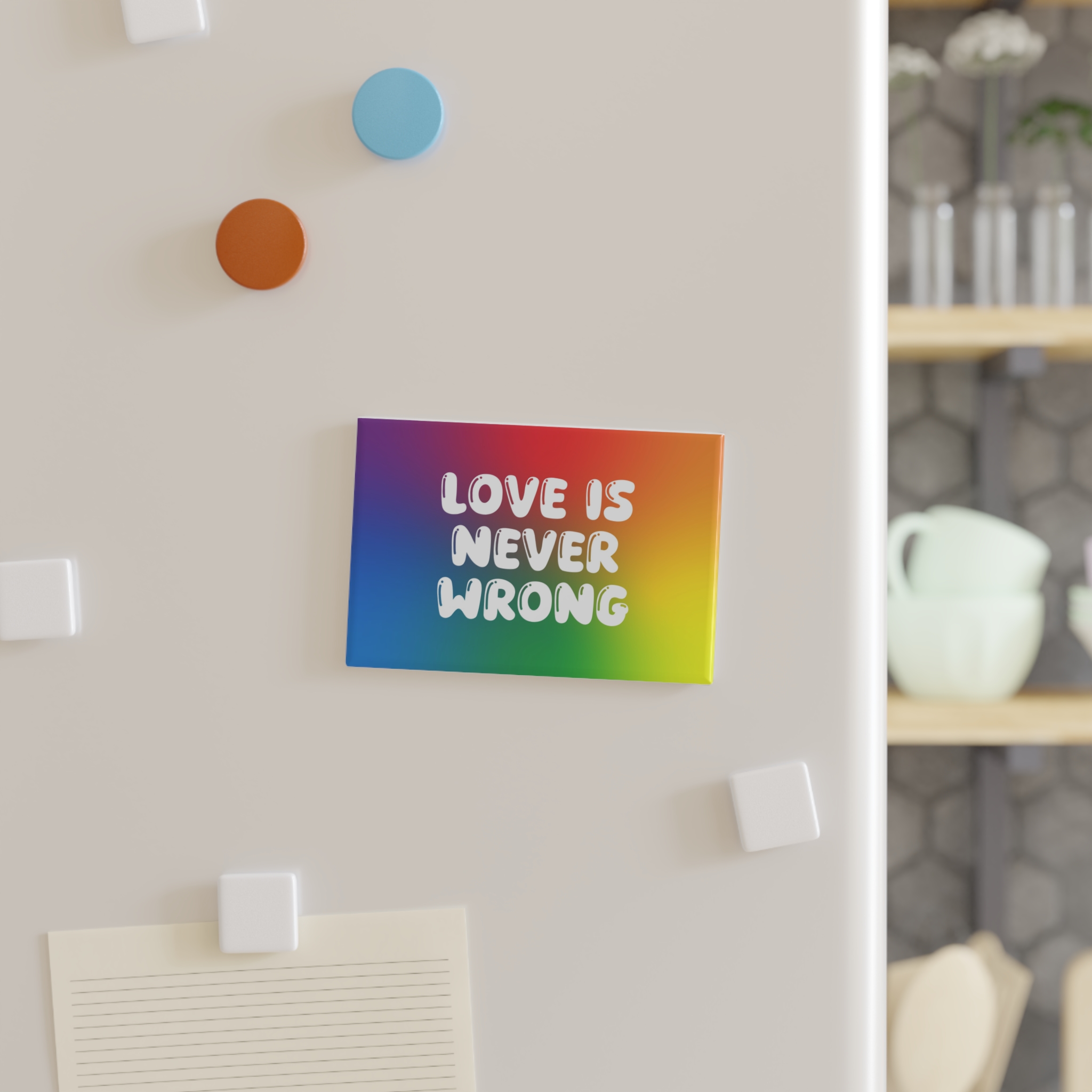 Horizontal Pride Month Vector Background Rainbow Colors Quote Typography Poster Banner Button Magnet Rectangle 1 And 10 Pcs - Image 3